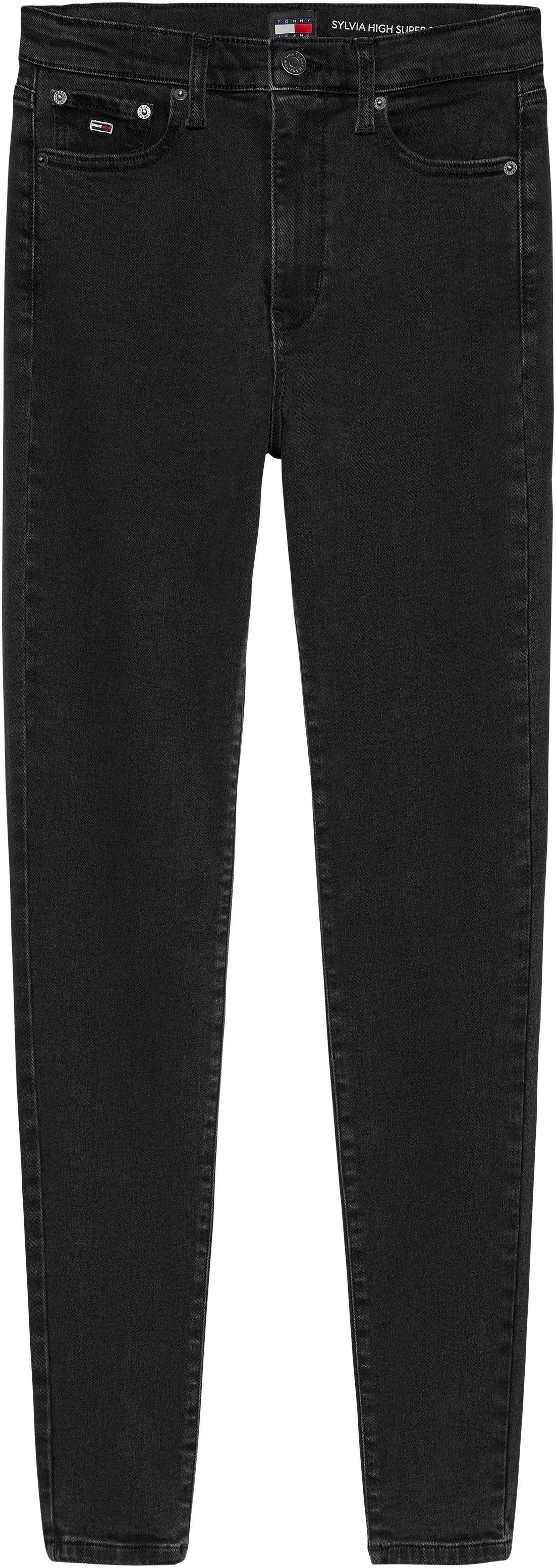 TOMMY JEANS Skinny fit Jeans SYLVIA HR SSKN CG4 met logo badge en label vlaggen