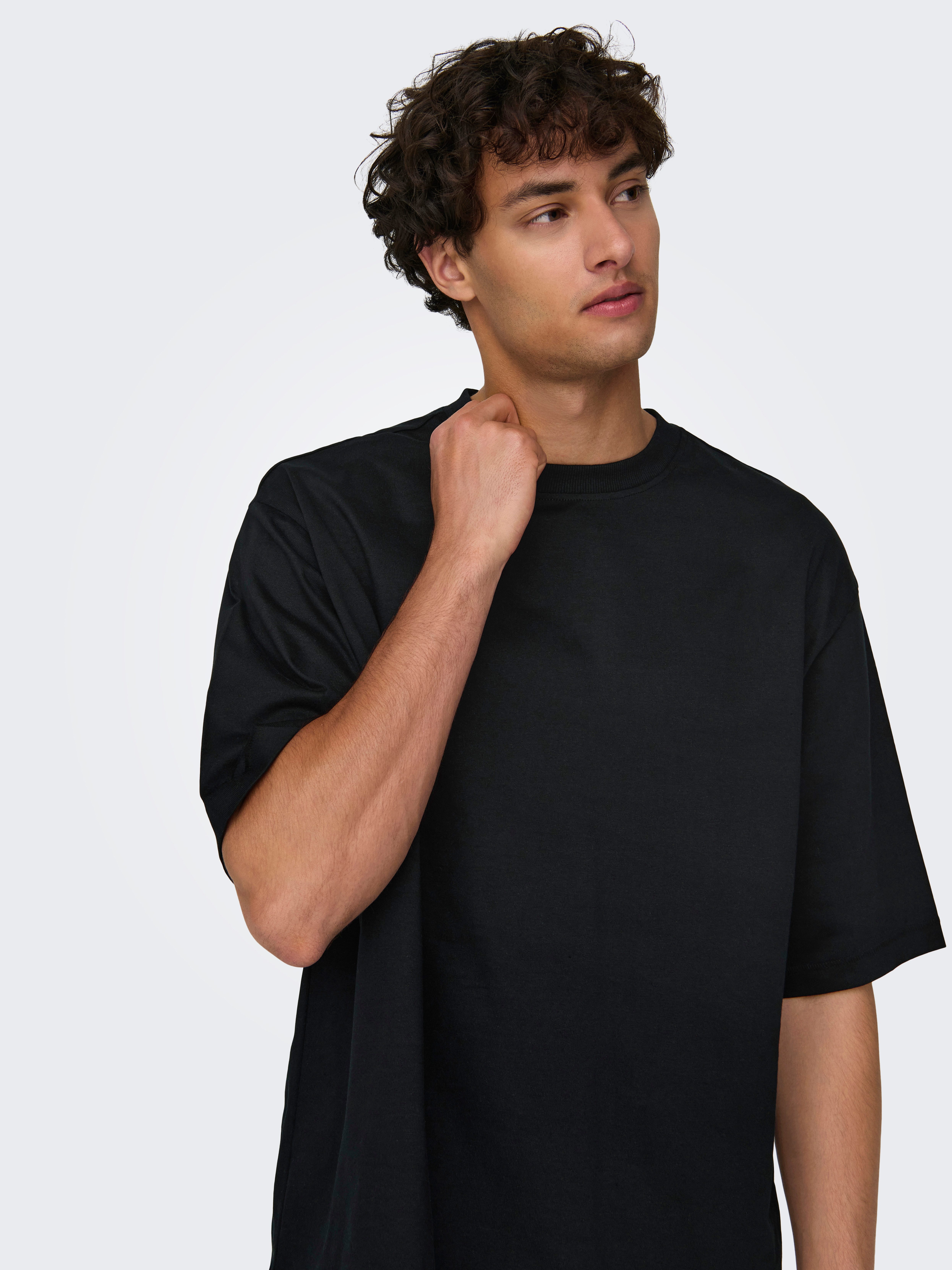 ONLY & SONS Shirt met ronde hals ONSMILLENIUM OVZ SS TEE NOOS