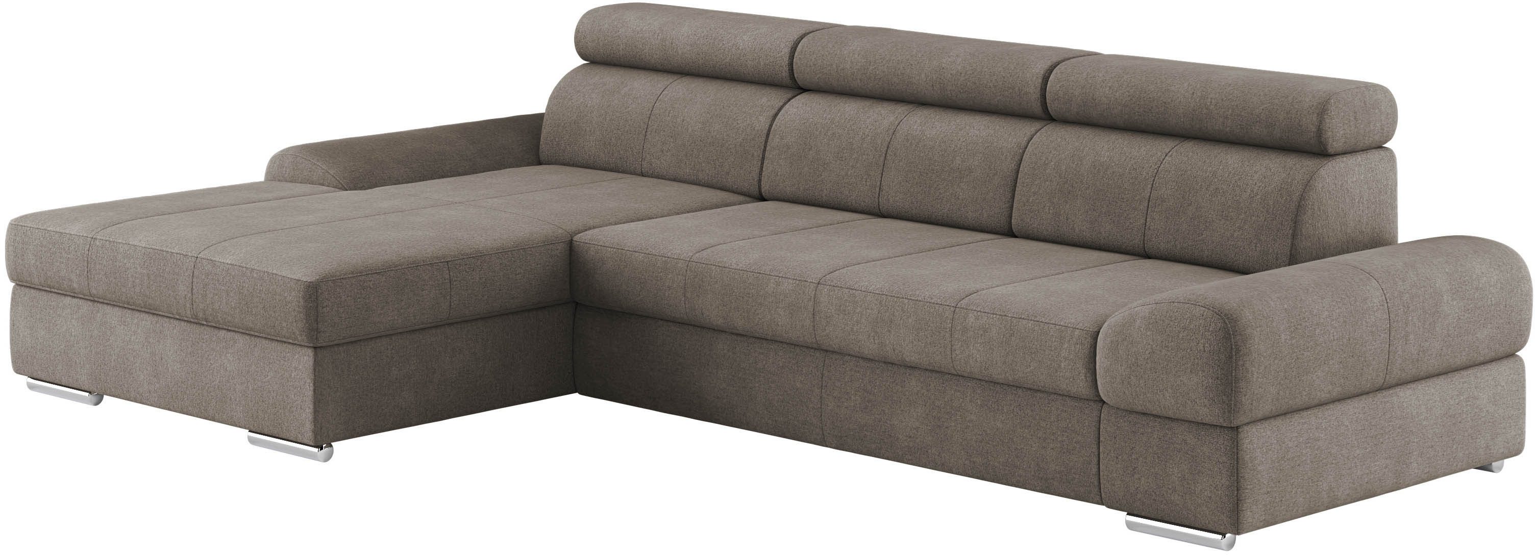 sit&more Hoekbank Broadway L-vorm met verstelbare hoofdsteun, naar keuze met slaapfunctie
