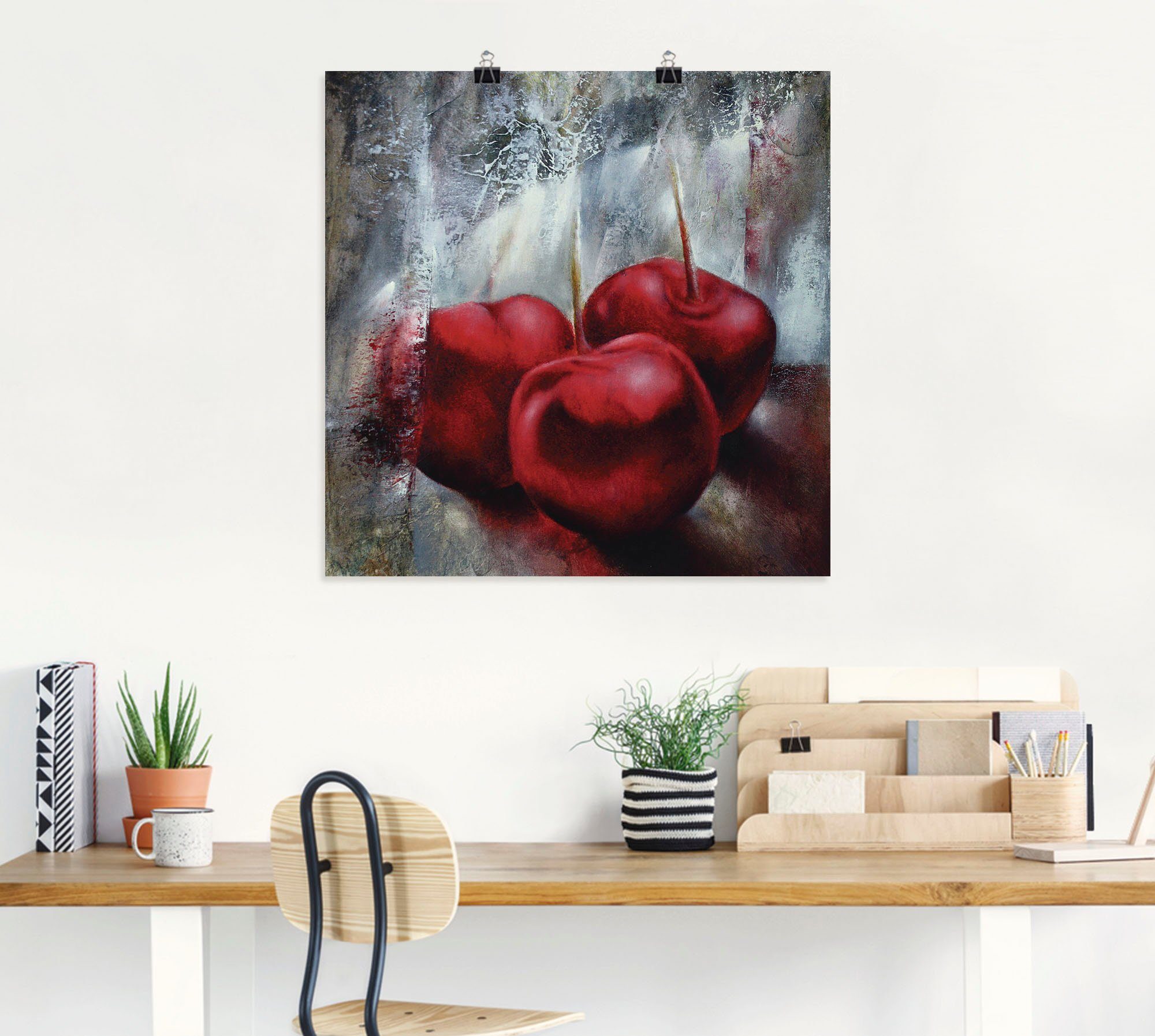 Artland Artprint Kersen als artprint op linnen, poster in verschillende formaten maten