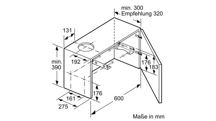 Constructa Vlakscherm-afzuigkap CD30976 (1 stuk)