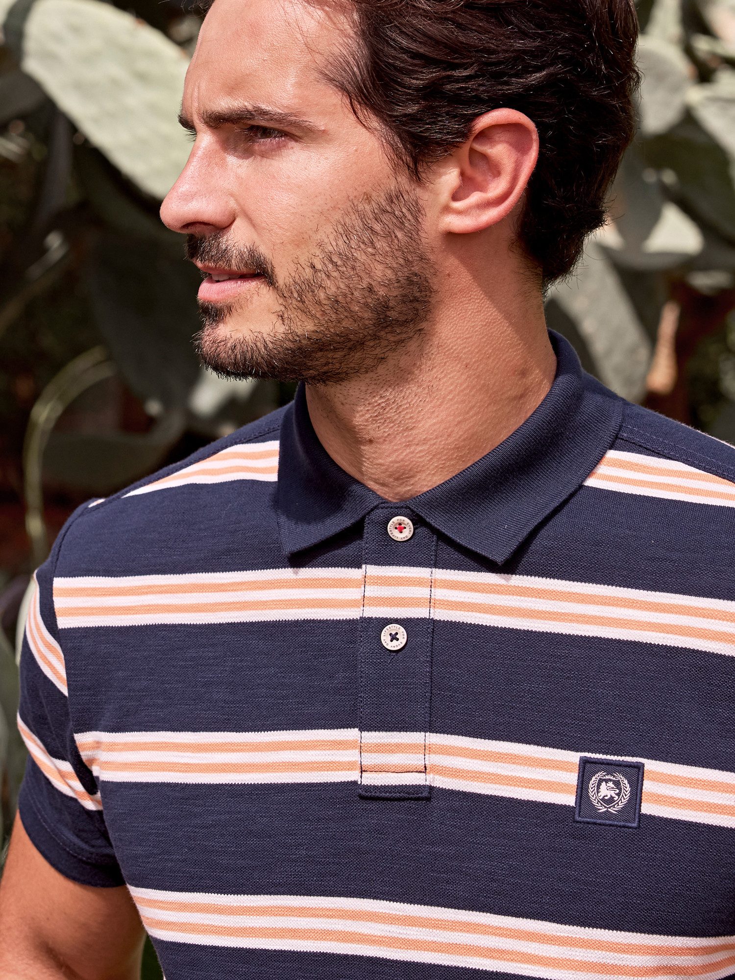 Lerros Poloshirt LERROS heren poloshirt in rugby-look