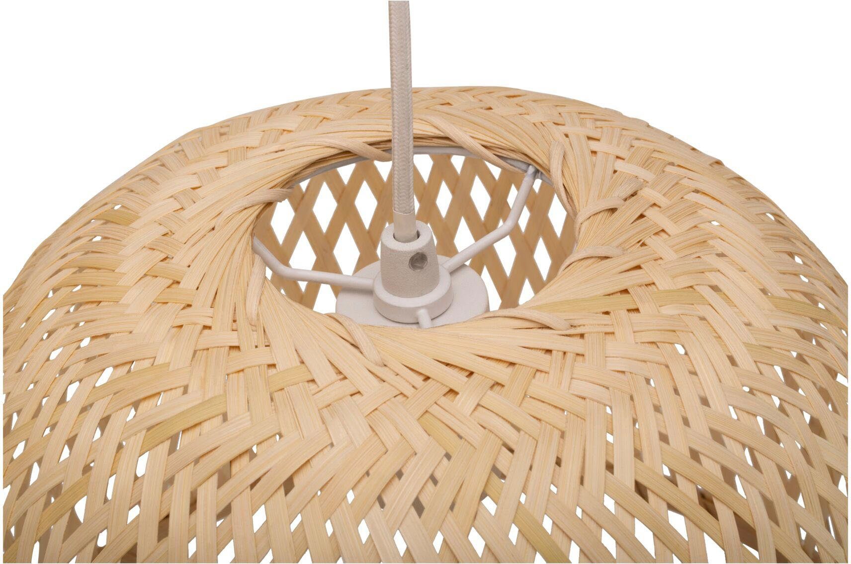 Pauleen Hanglamp Woody Pearl max20W beige/wit 230V bamboe/metaal (1 stuk)