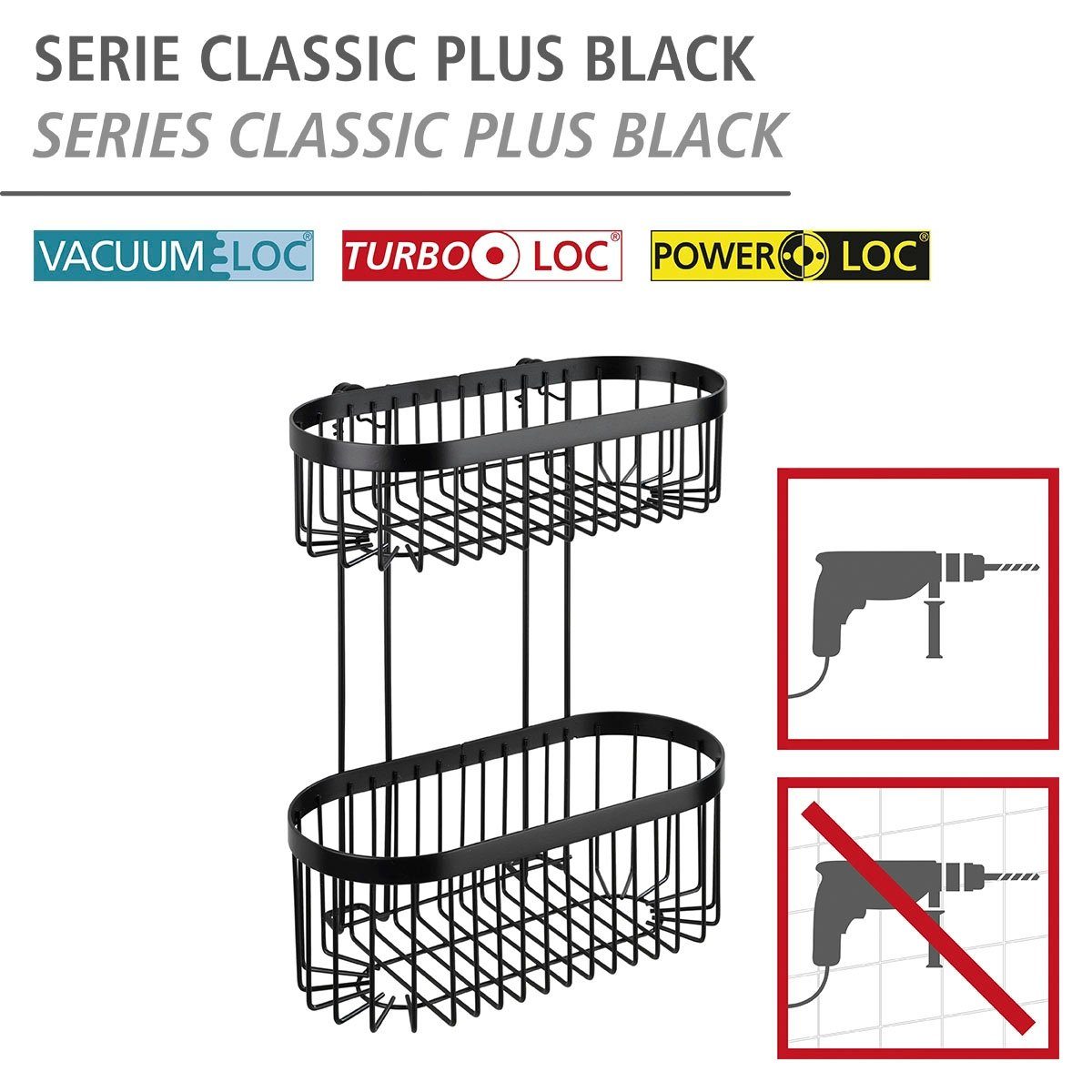 WENKO Wandplank Classic plus black