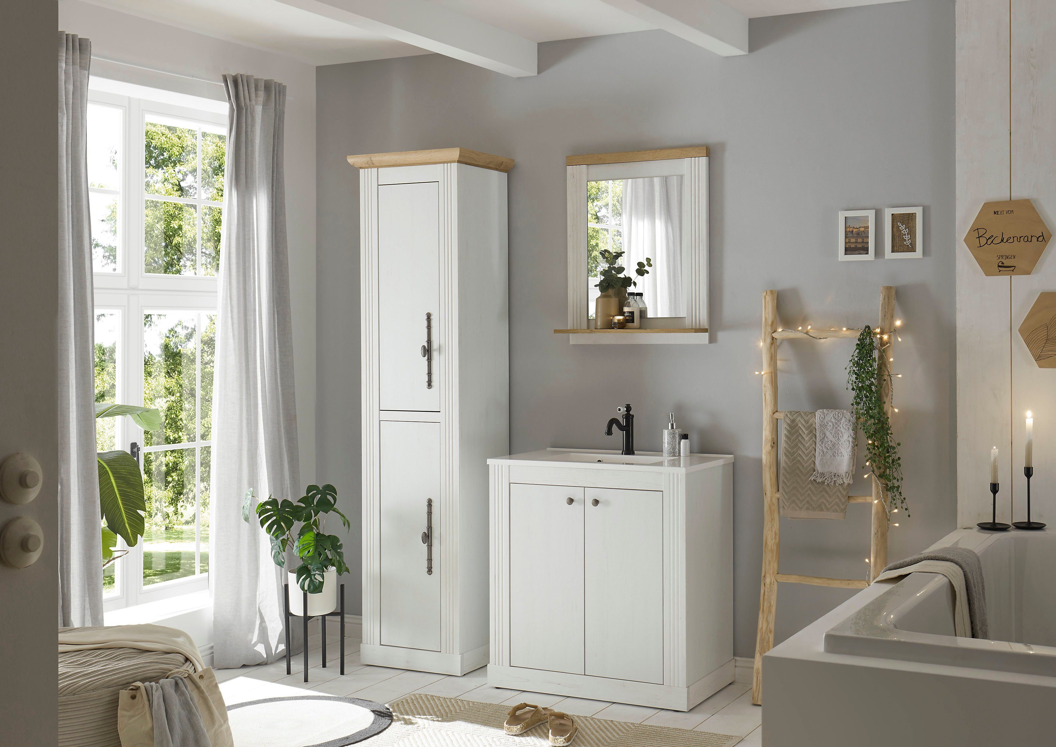 Home affaire Badkamerserie WESTMINSTER, badkamer in landhuisstijl, 3-delig badkamer (3-delig)