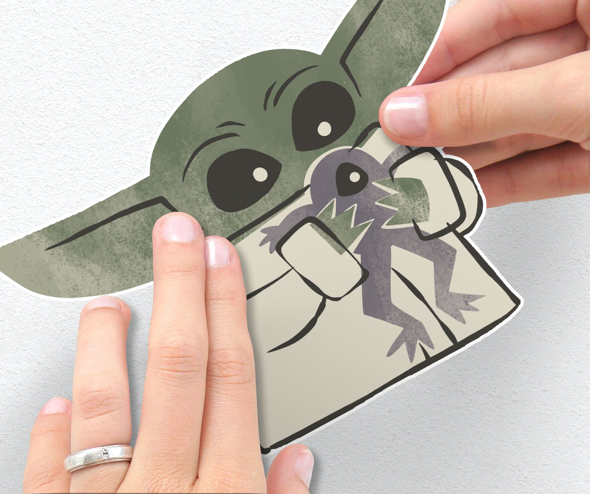 Komar Wandfolie Star Wars The Mandalorian Grogu Cute (1 stuk)