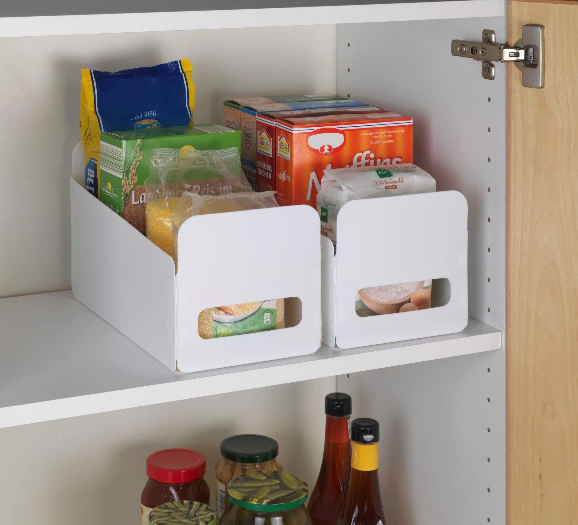 WENKO Organizer Universeel Opbergdozen voor keuken en huishouden, opvouwbaar, kunststof (6 stuks)