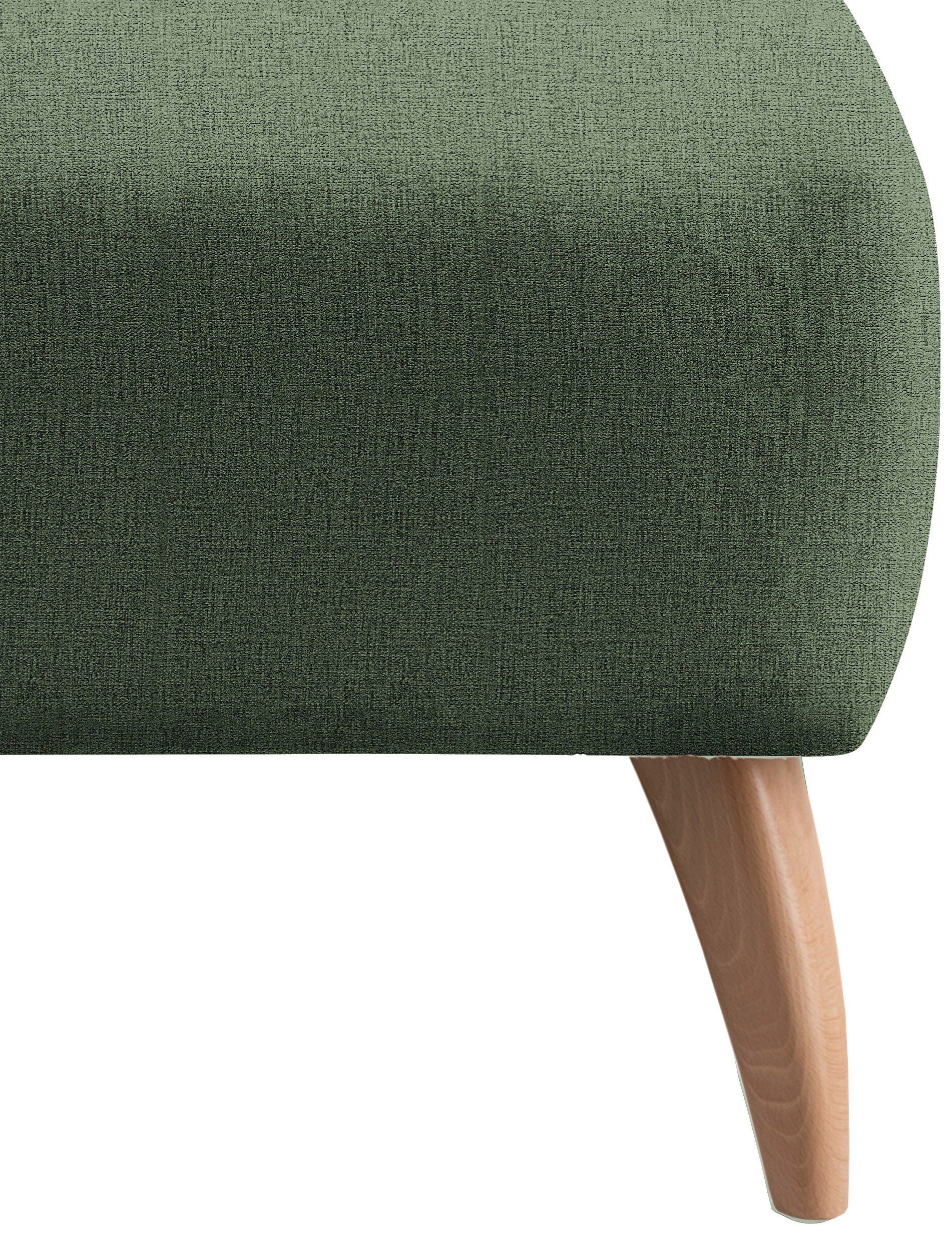 INOSIGN Hocker Colori Kleur houten poten naar keuze, verschillende stoffen, hoogwaardige stof