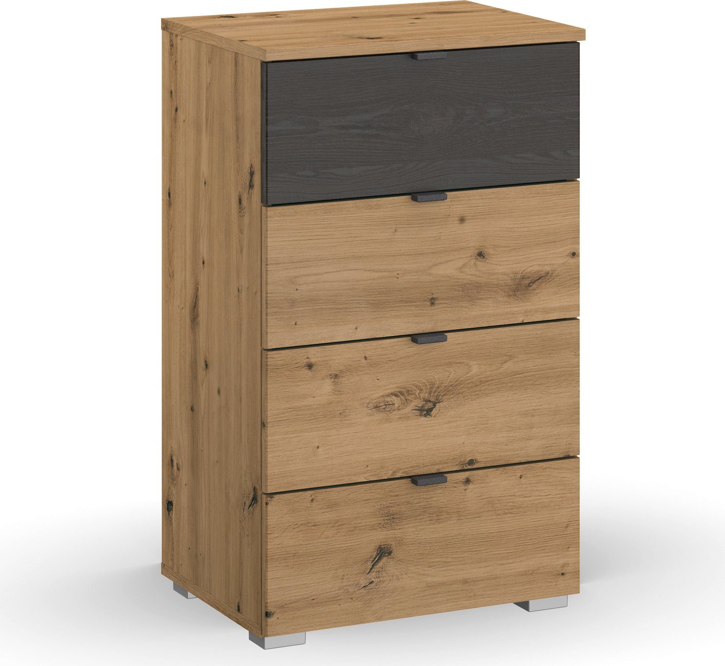 rauch Ladekast Commode Sideboard Ladecommode APOLLON met 4 lades, 1 lade in afwerking black oak made in germany