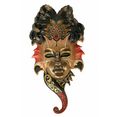 casa collection by jaenig sierobject voor aan de wand elegant masker, zwart-goudkleur, bxh 15,5x28,5 cm (1 stuk) multicolor