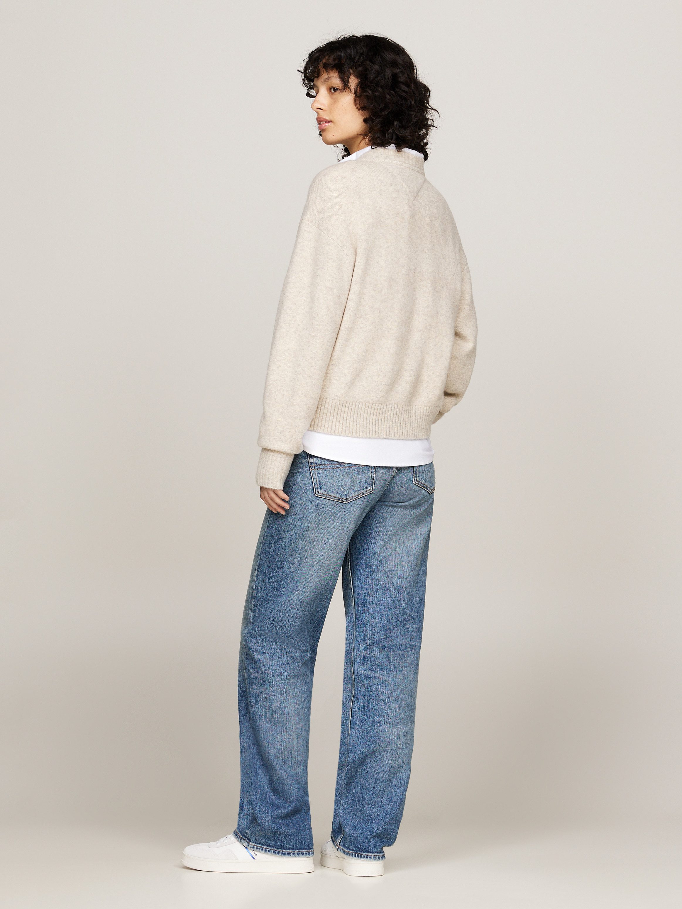 TOMMY JEANS Gebreide trui TJW MELANGE FLAG SWEATER EXT