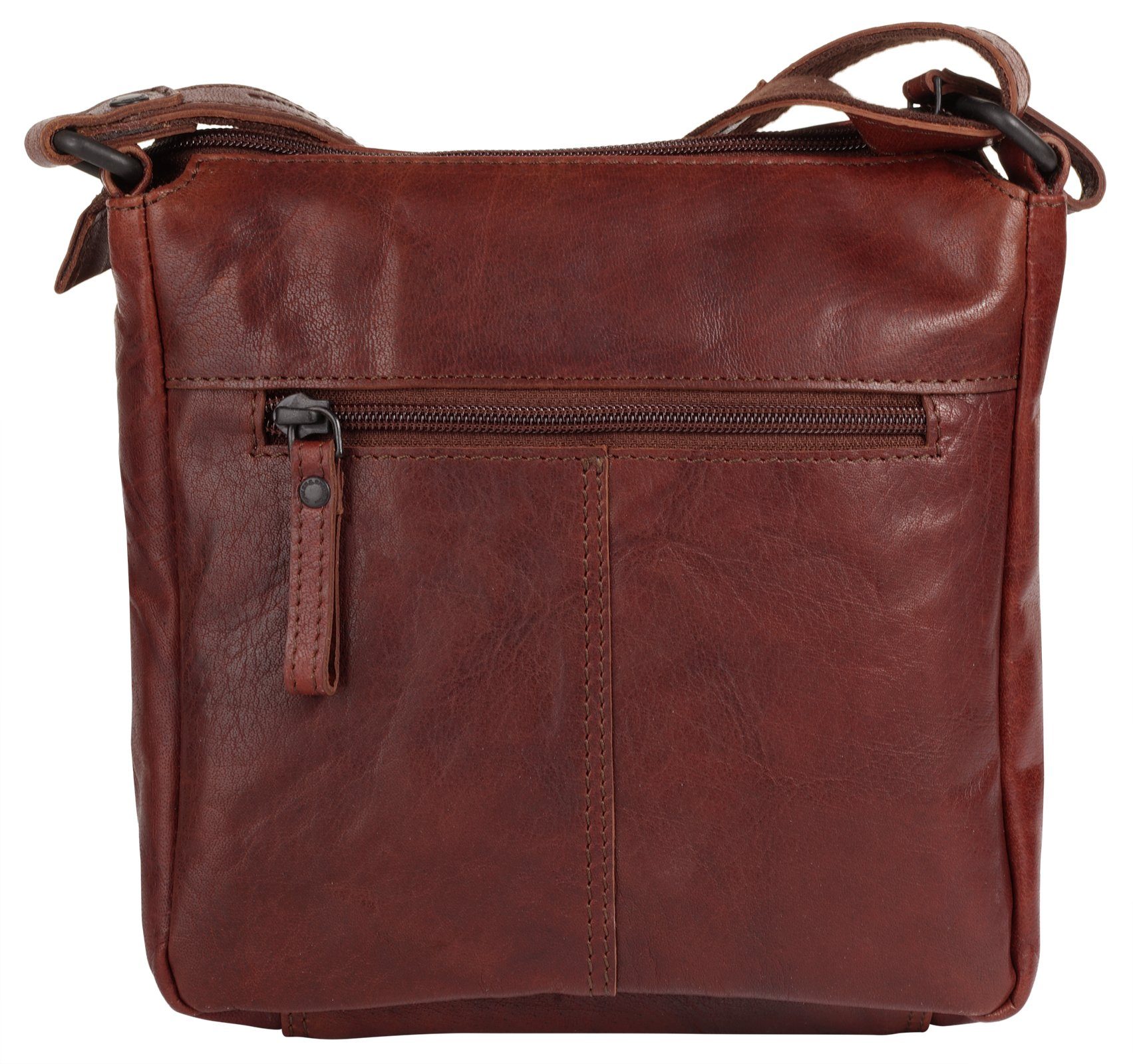 Spikes & Sparrow Schoudertas echt leder