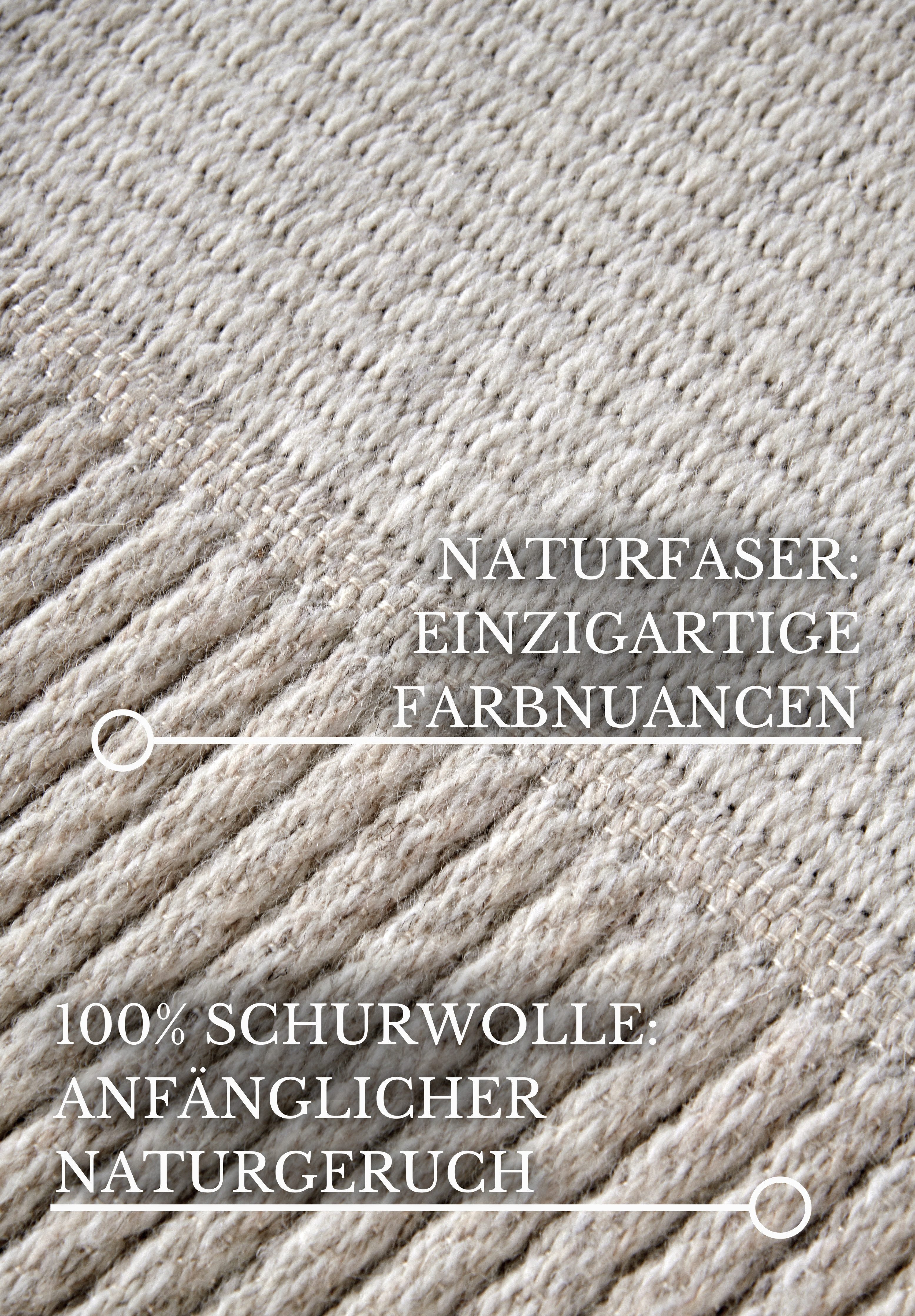 Villeroy & Boch Wollen kleed Johann Scheerwol, wol, natuur, woonkamer, slaapkamer, boho, scandi