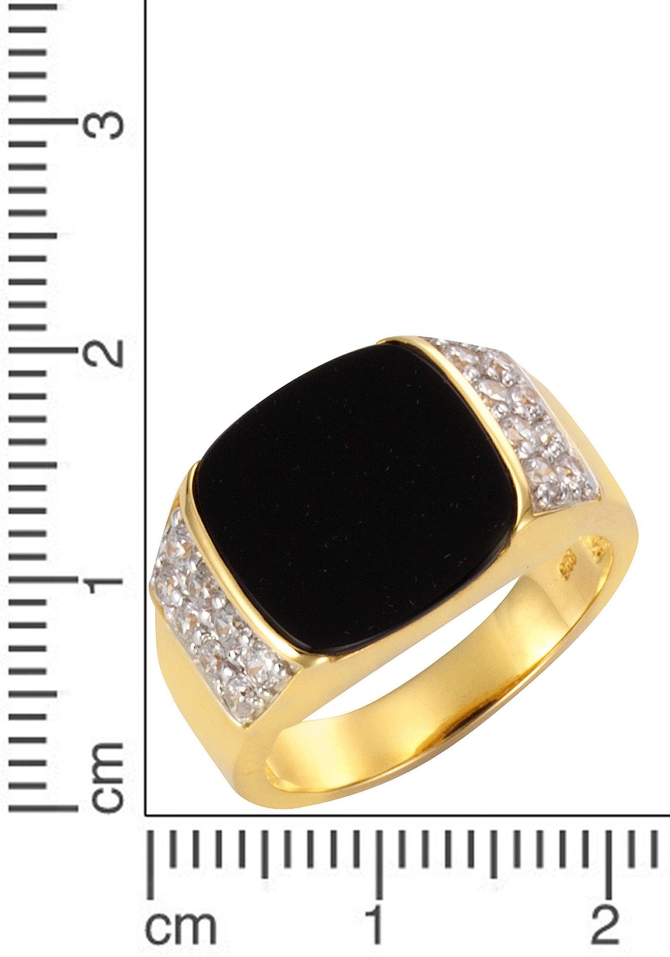 Firetti Ring Sieraad cadeau zilver 925 herenring zegelring agaat