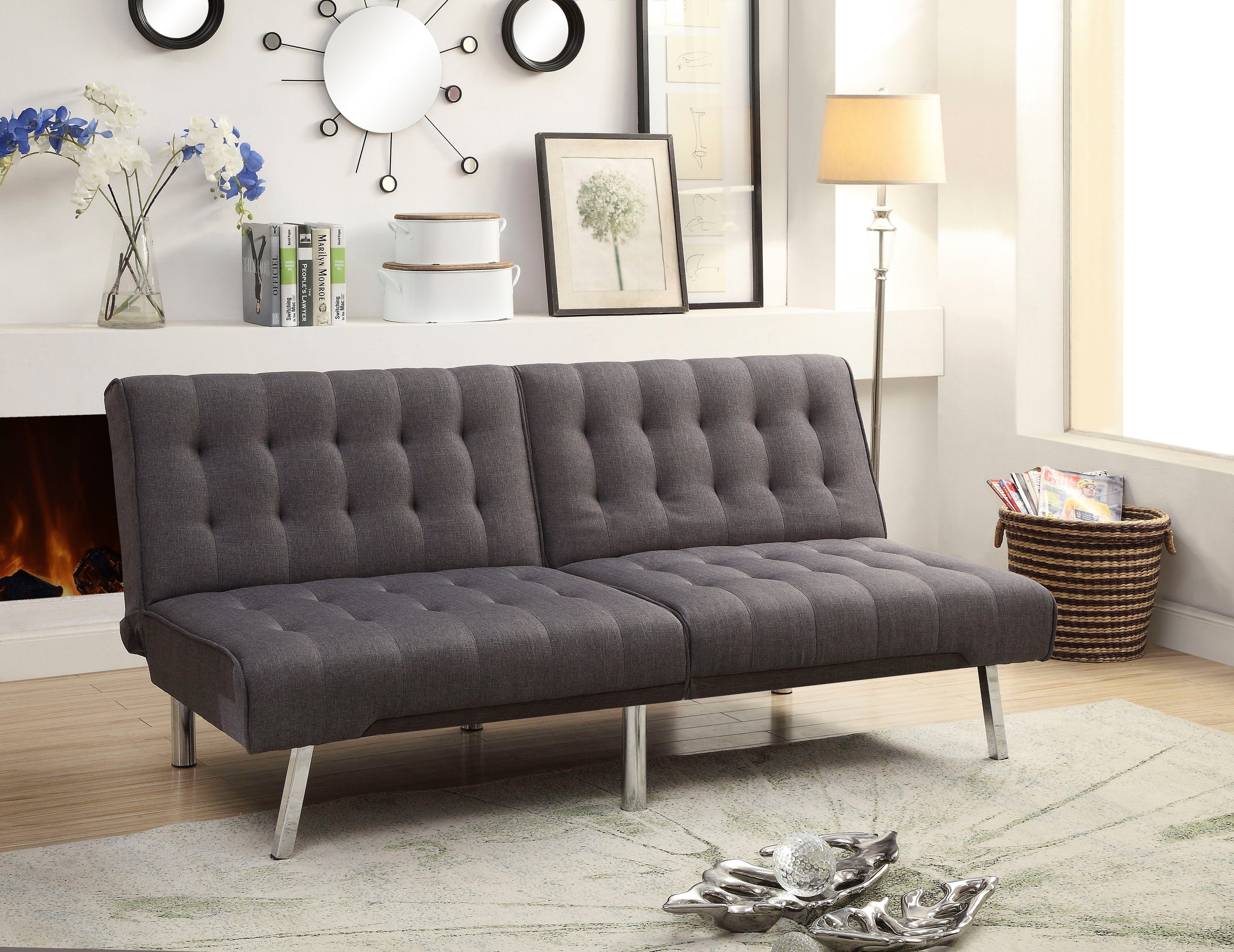 ATLANTIC home collection Bank Pierre met verstelbare rugleuning, met golfvering