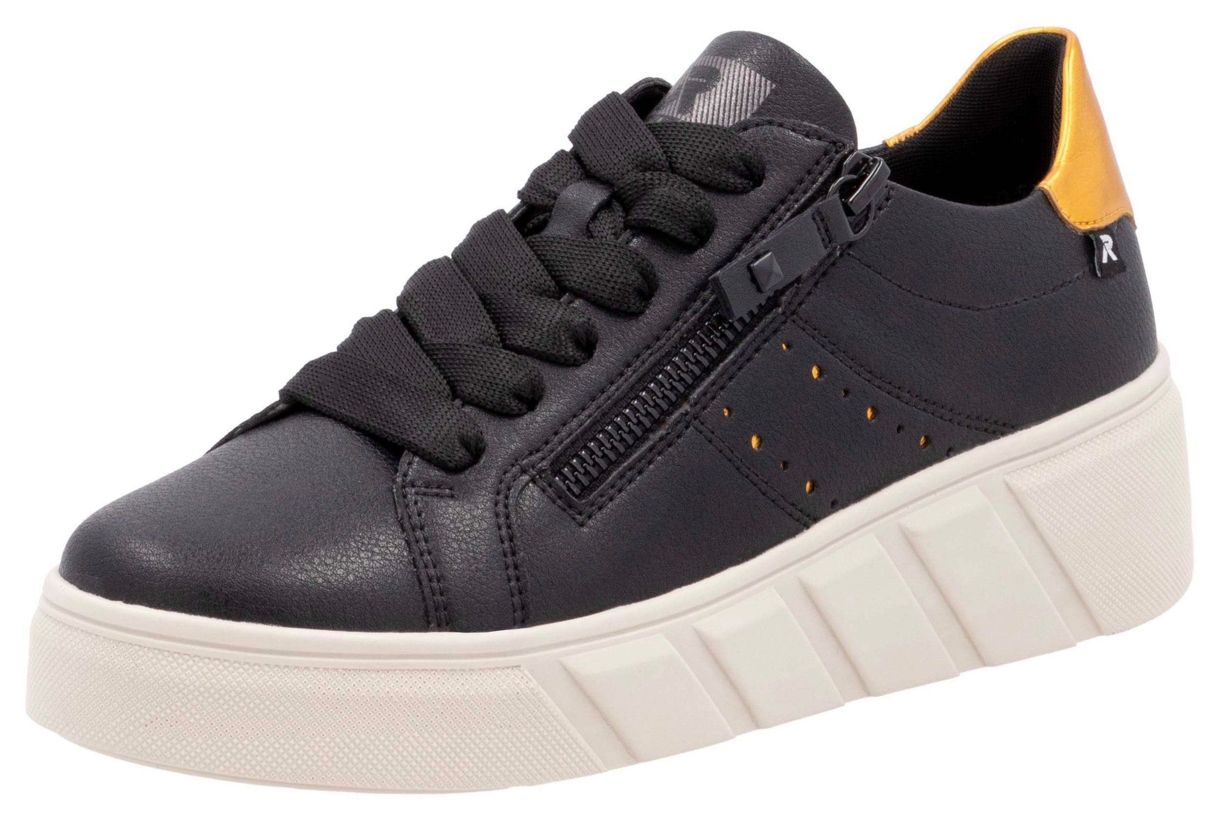 Rieker EVOLUTION Plateausneakers Vrijetijdsschoen, halve schoen, veterschoen met extra rits