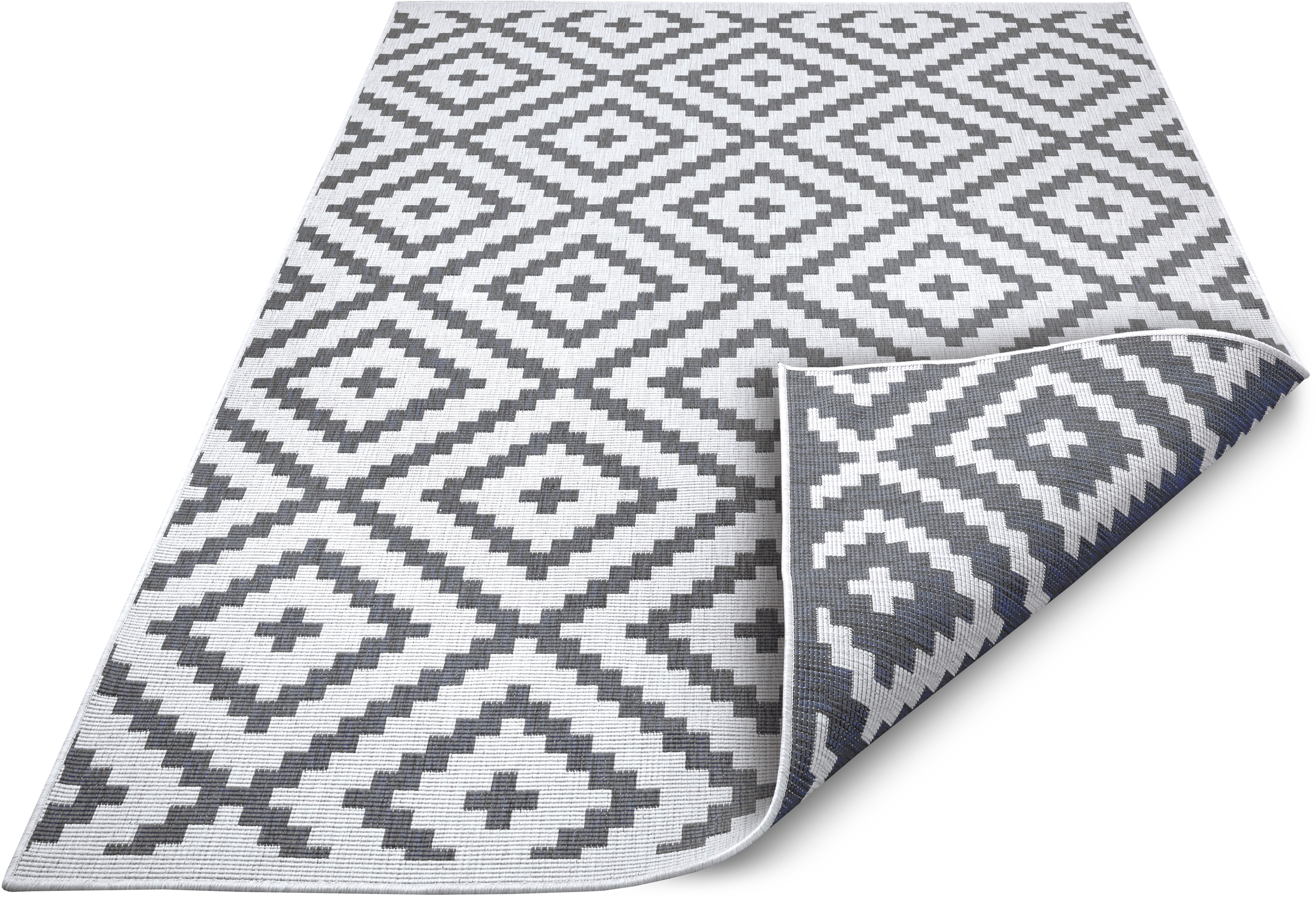 my home Vloerkleed Ronda tweezijdig te gebruiken kleed Sisal-look, platweefsel, in- en outdoor, geometrisch boho design