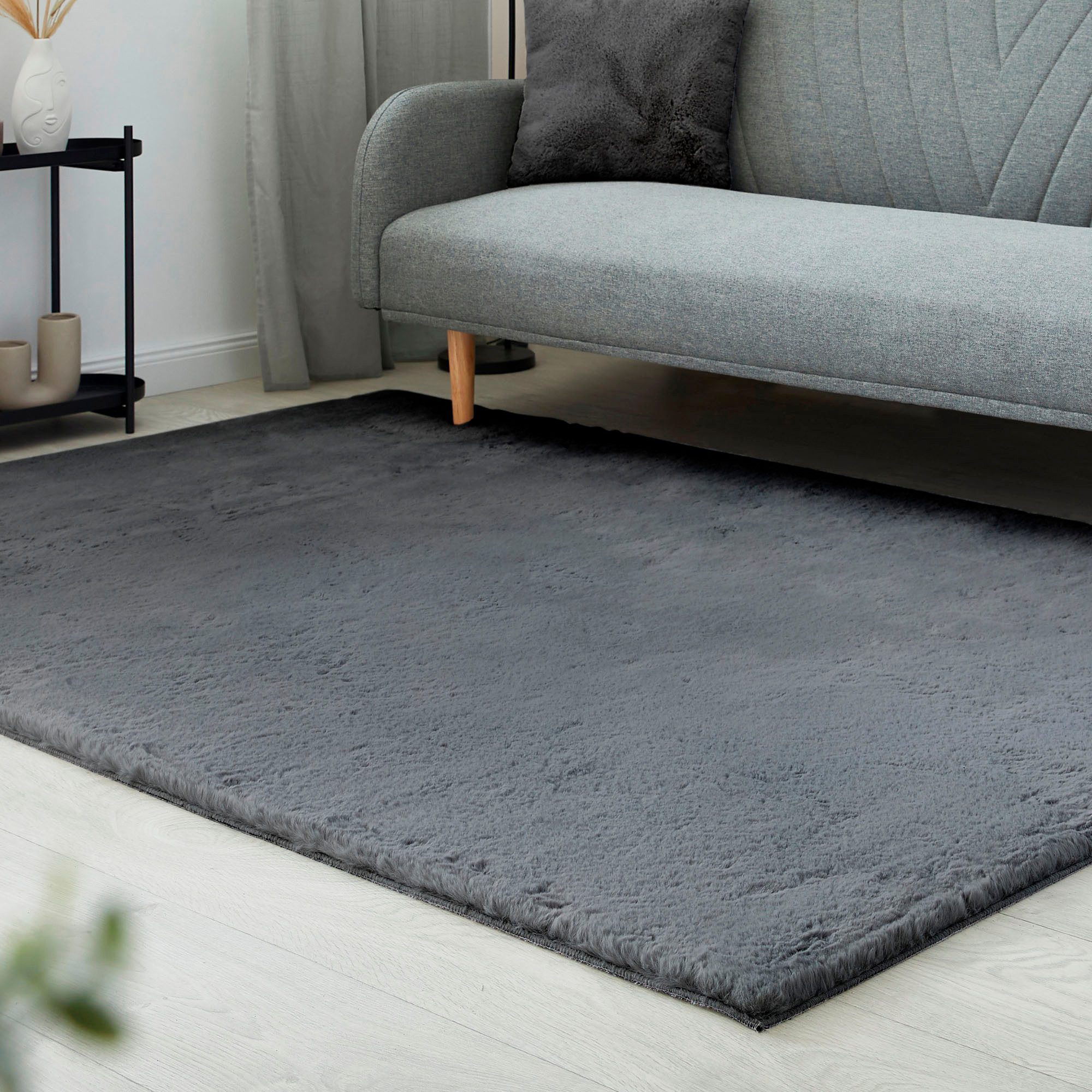 LUXOR living Vachtvloerkleed NOVARA Imitatiebont, voelt als konijnenbont, bijzonder zachte, hoge pool dieren vloerkleden maat 160 cm x 230 cm x 30 mm
