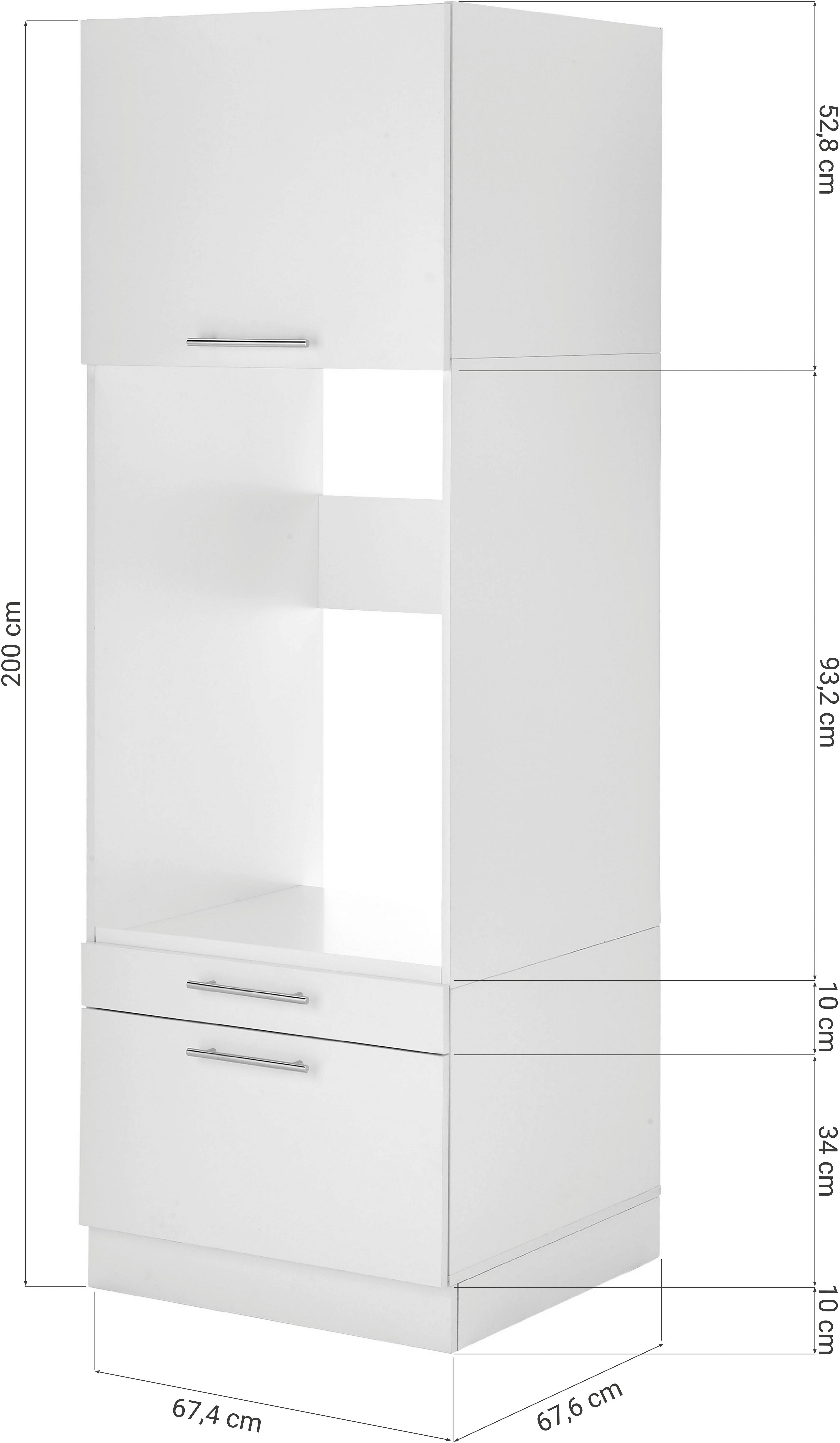 RESPEKTA Kast voor wasmachine Clara (h x b x d) 200 x 67,4 x 67,6 cm