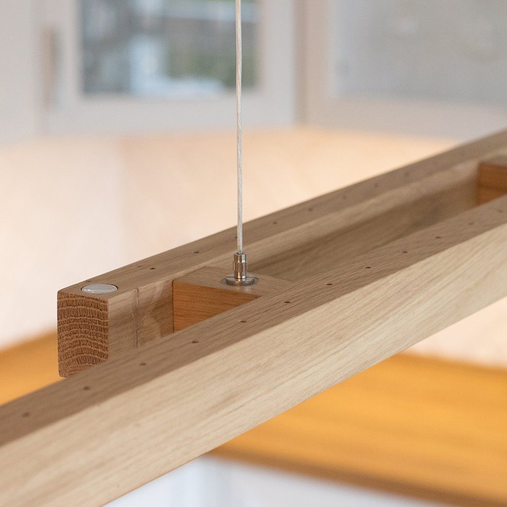 SPOT Light Hanglamp SMAL Hanglamp, eikenhout, met geïntegreerde 24V-ledmodule, touch dimmer