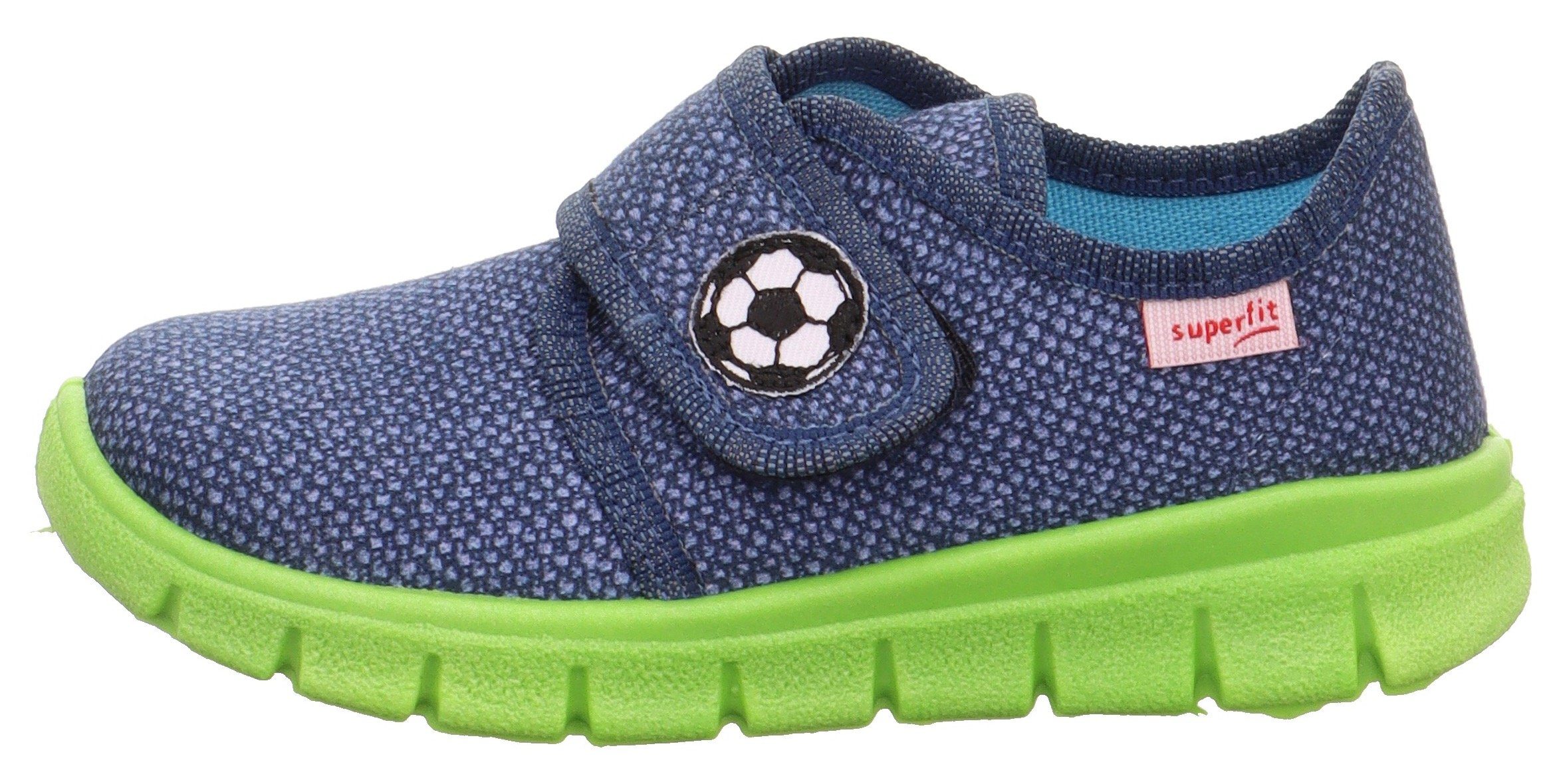 Superfit Pantoffels BOBBY WMS: M IV Klittenbandschoen, kleuterschoen met voetbal-borduursel