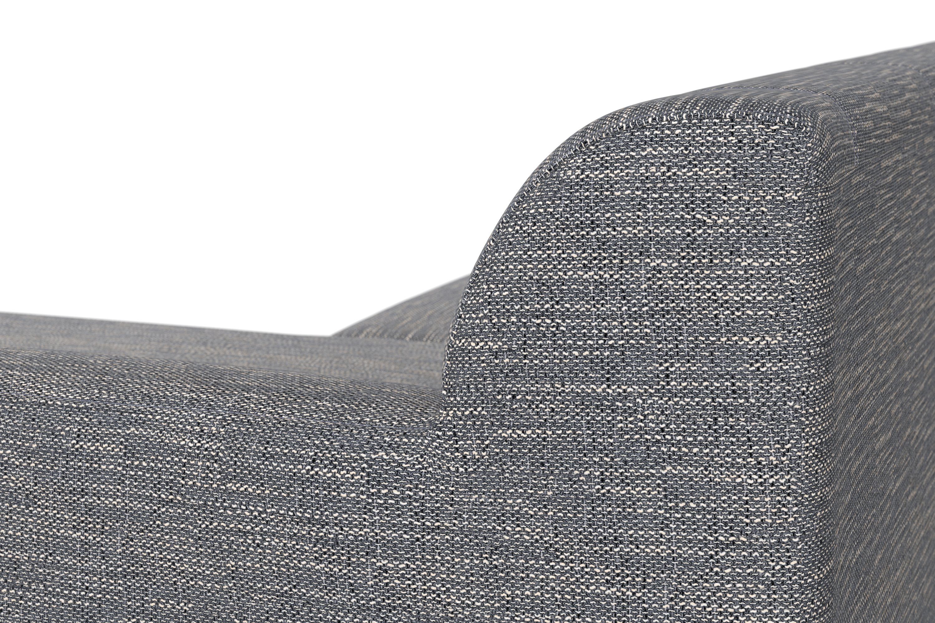 DOMO collection Hoekbank Topper, elegant en tijdloos, compacte afmetingen 245/155cm, L-vorm