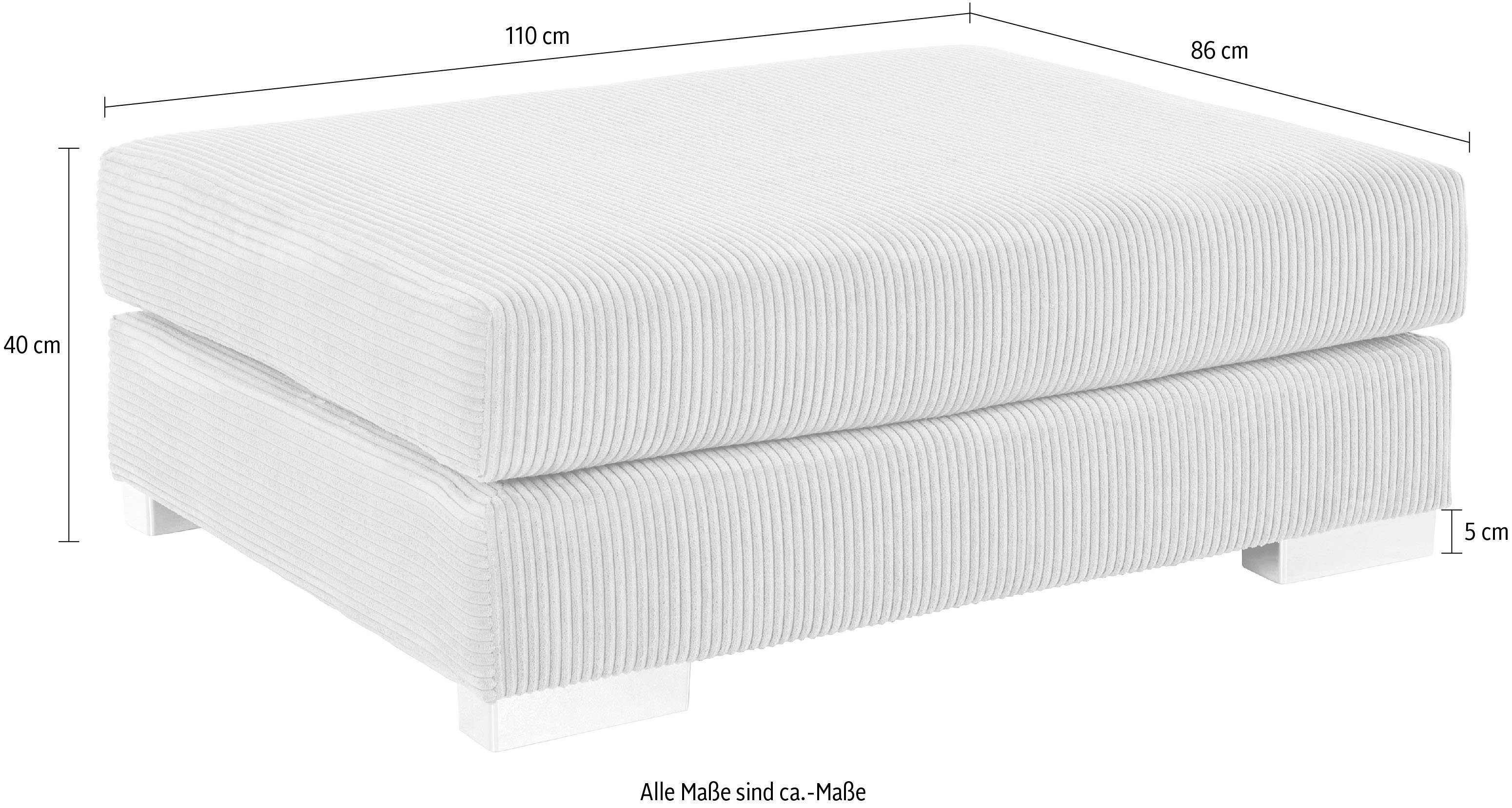 Home affaire Hocker VASCO inclusief comfortabele binnenvering, vrij plaatsbaar