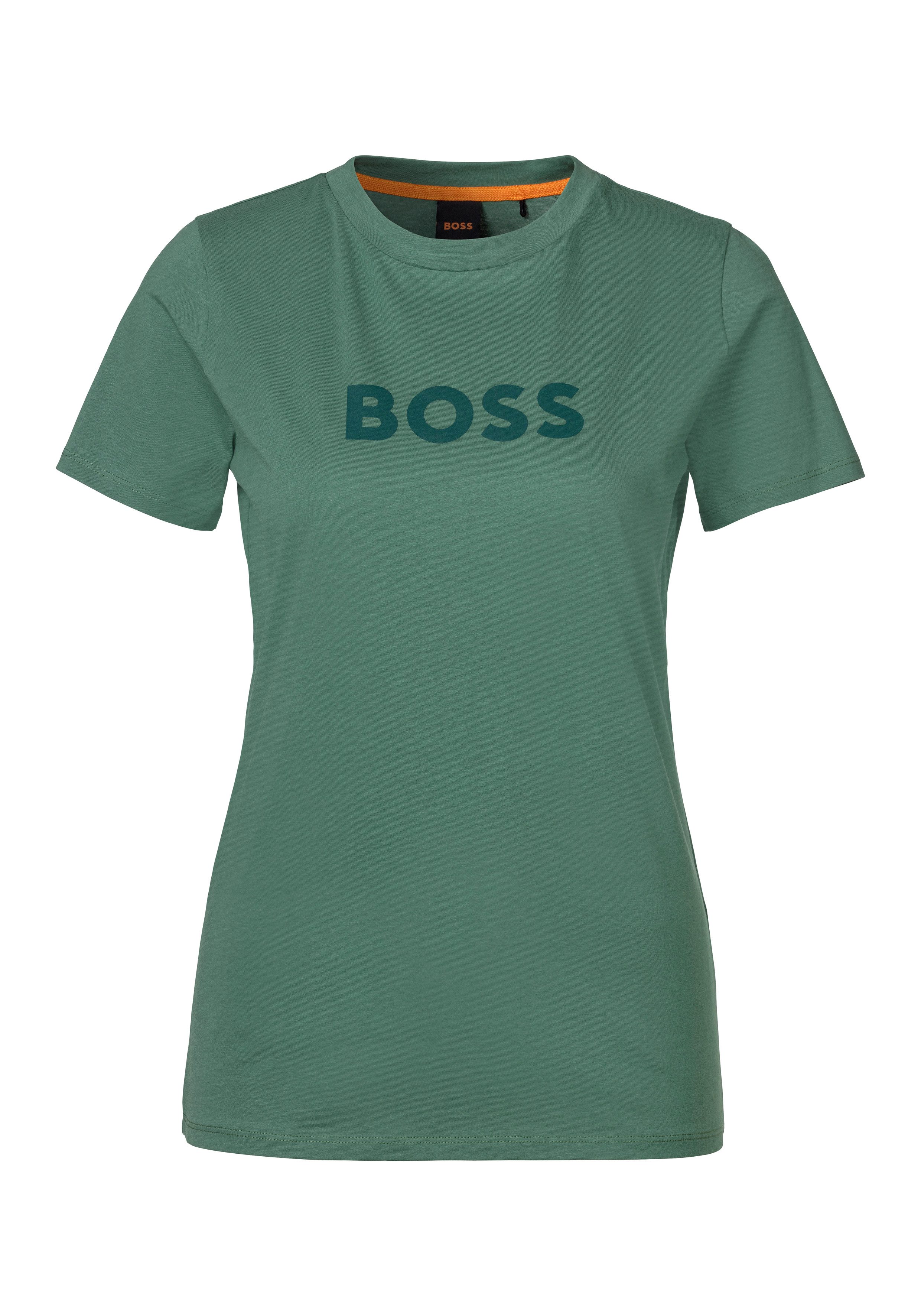 Boss Orange T-shirt C_Elogo_5 met contrasterende gekleurde boss print