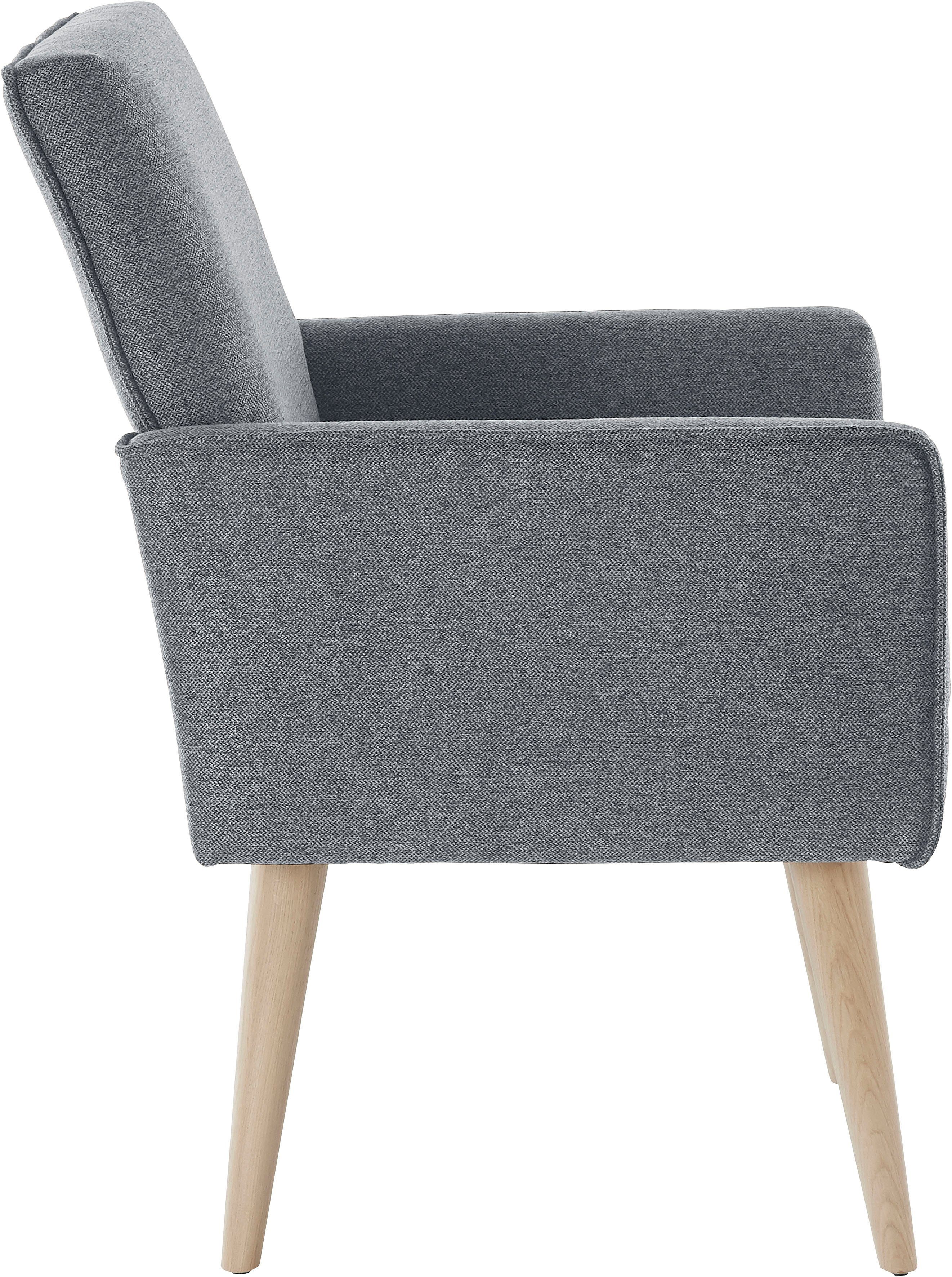 exxpo - sofa fashion Fauteuil Lungo, loungestoel met moderne biesstiksels, comfortabel en elegant