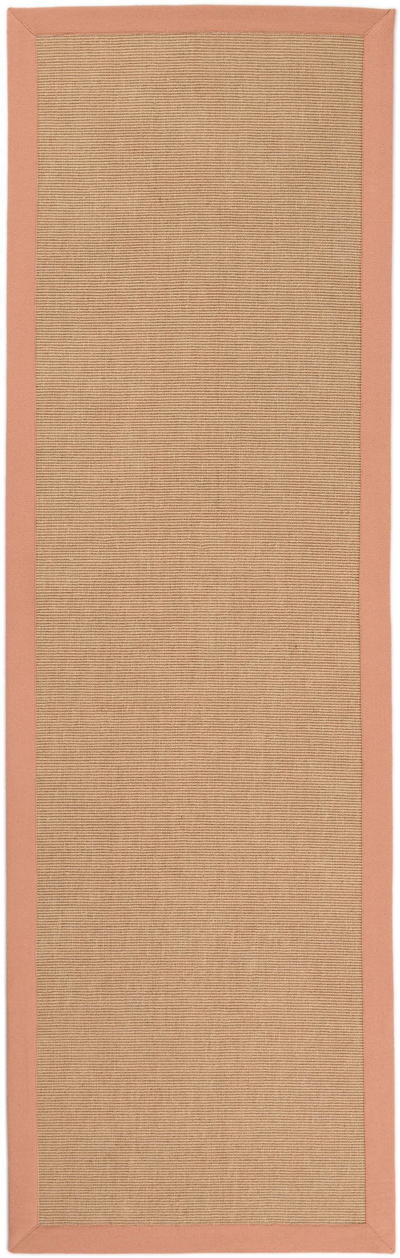 carpetfine Loper Sisal met gekleurd randdessin, antislip achterzijde