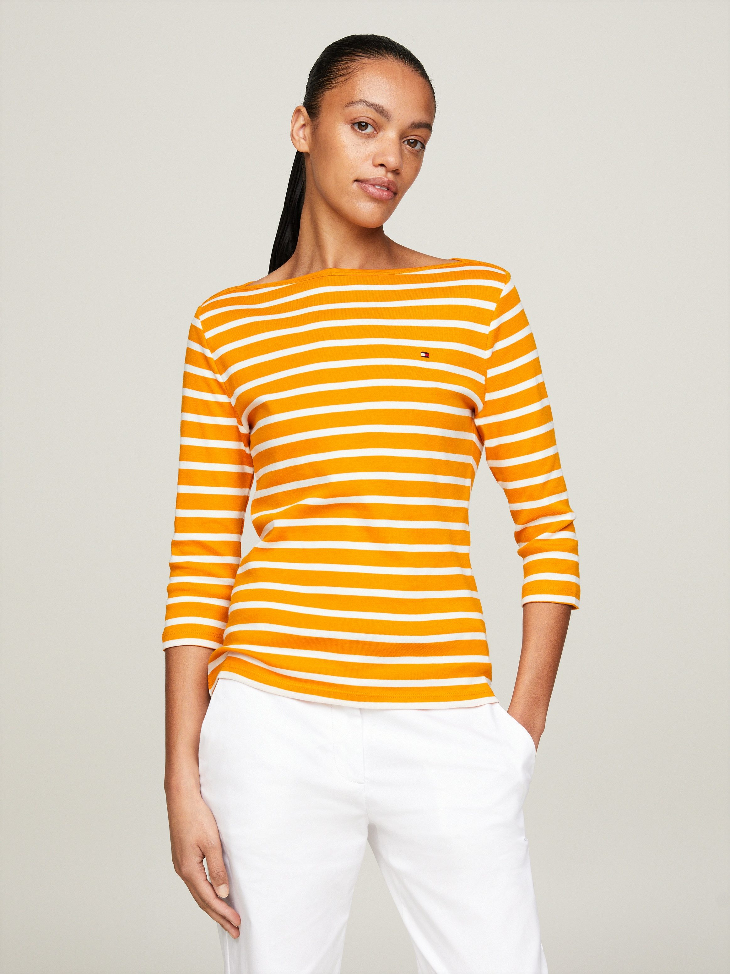 Tommy Hilfiger Shirt met 3 4 mouwen NEW CODY SLIM BOAT-NK 3 4SLV