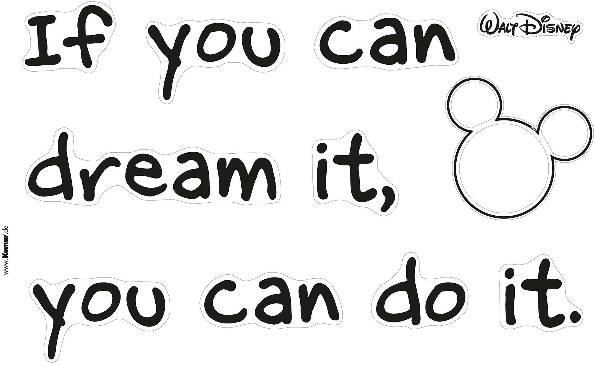 Komar Wandfolie Disney You can do it - afm. 50 x 70 cm (13-delig)