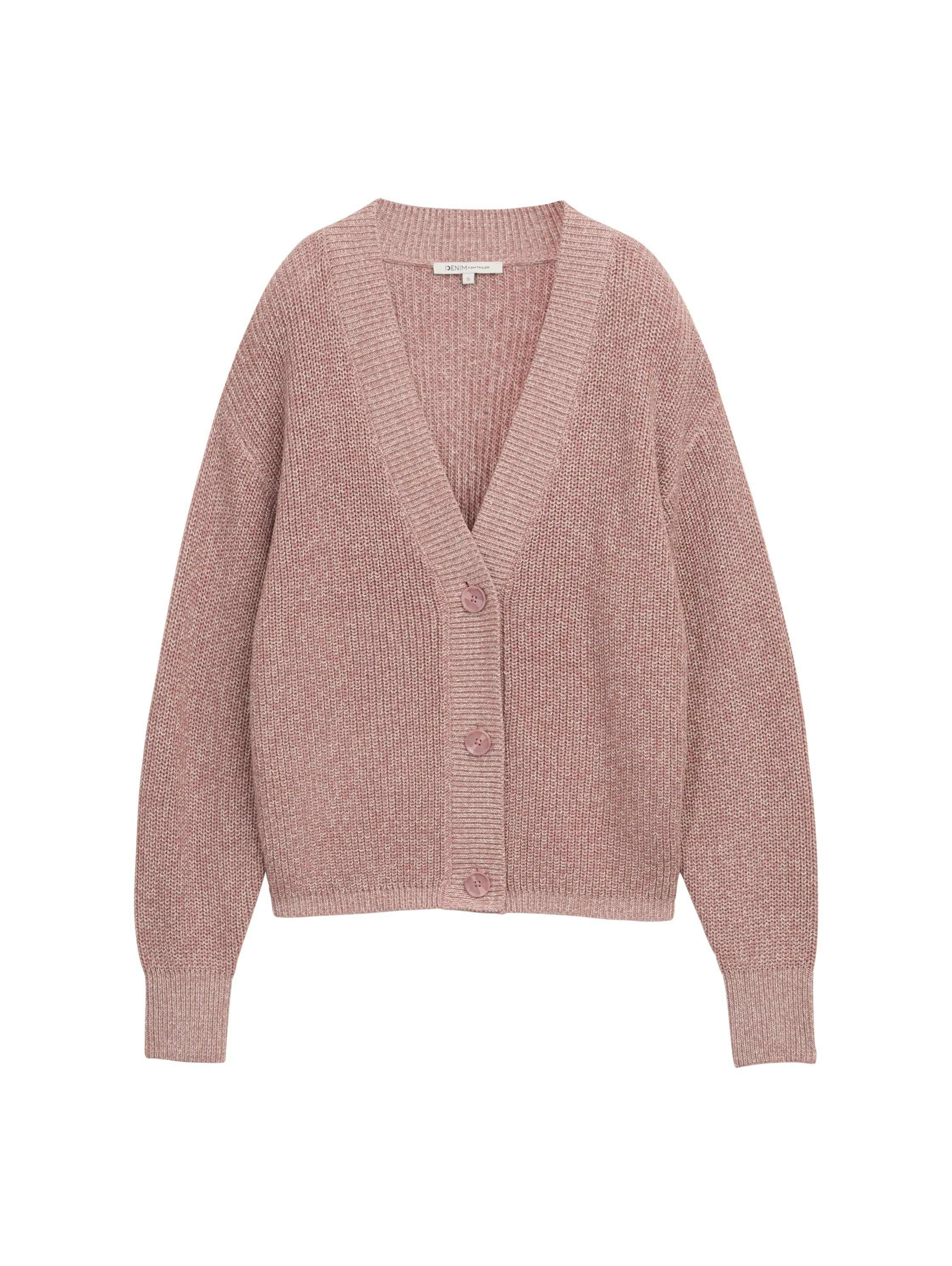 Tom Tailor Denim Cardigan met breistructuur en knoopsluiting