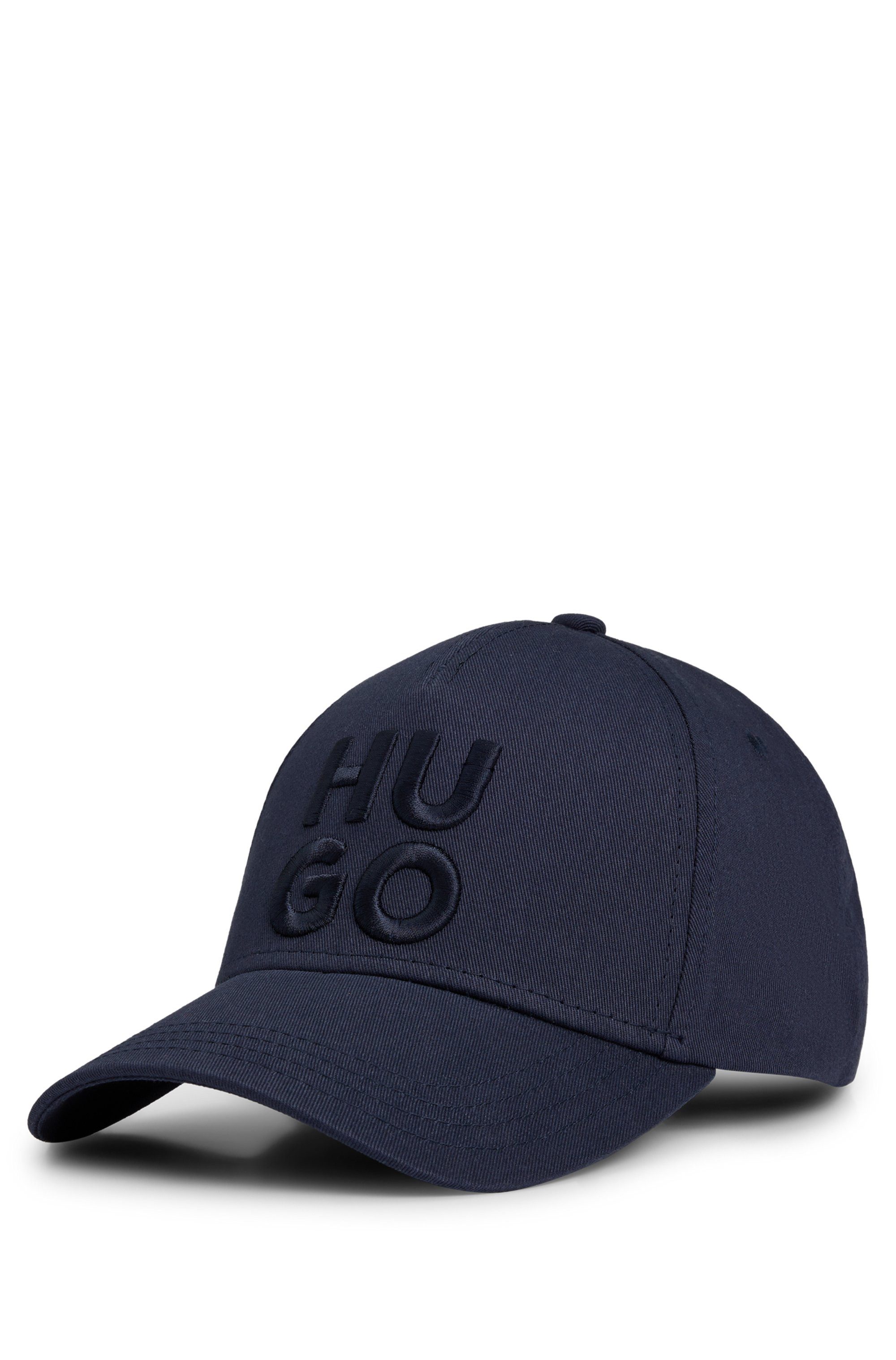 HUGO Aansluitende pet Jude-Stacked met 3d logo borduursel, verstelbare sluiting, unisex
