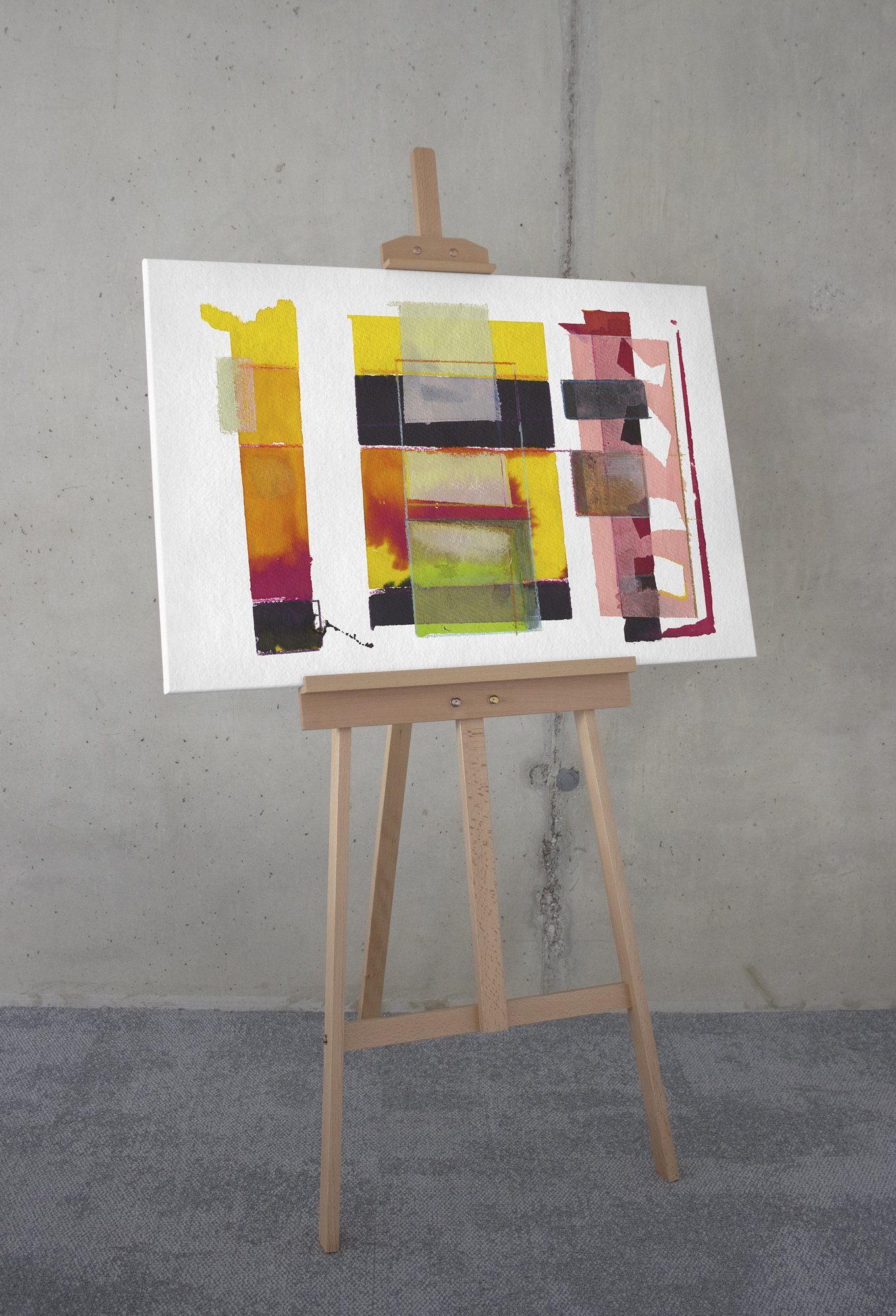 Komar Artprint op linnen Juichen - Afmeting 60 x 90 cm Canvasdoek met echt houten frame (1 stuk)