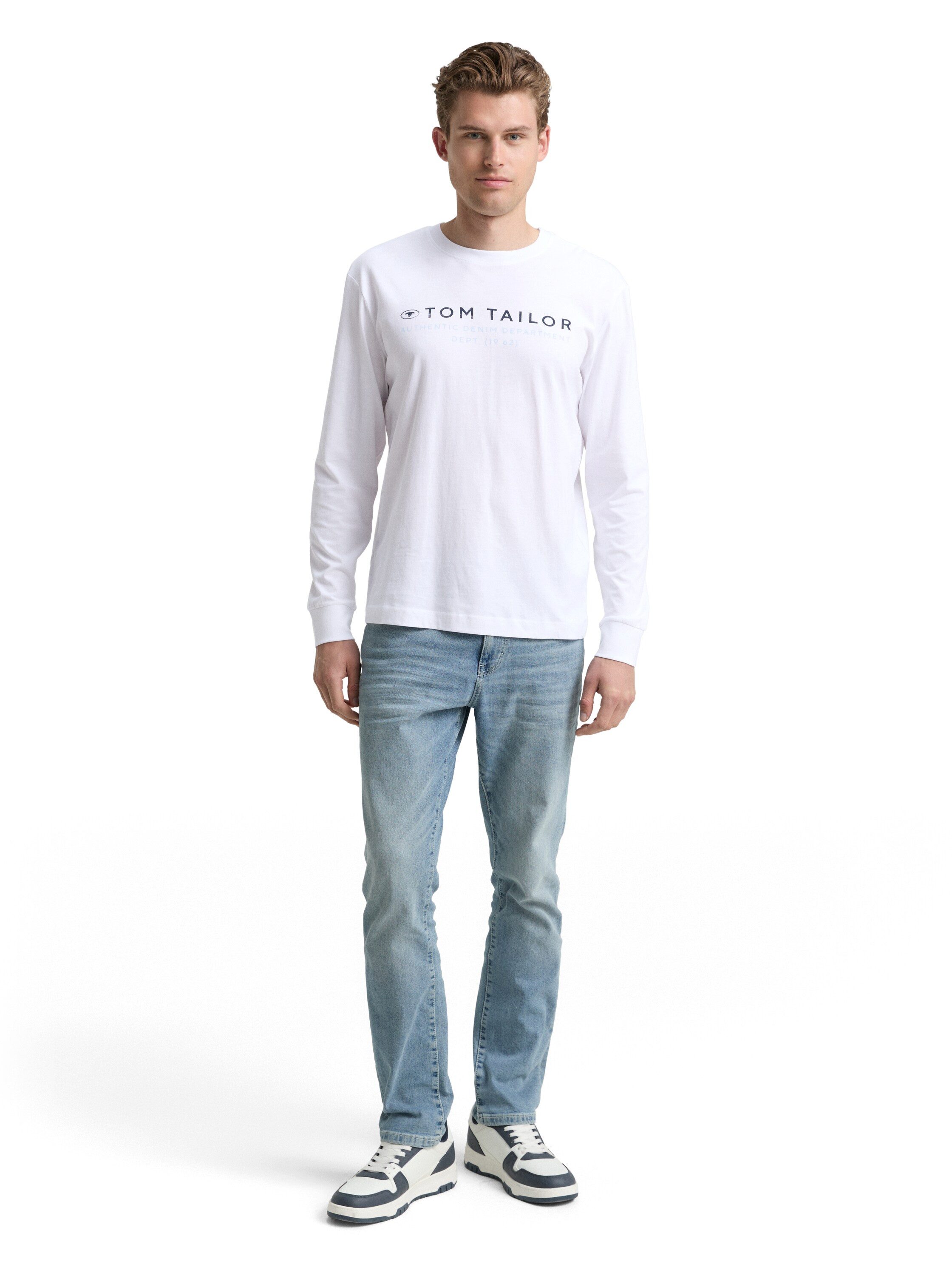 Tom Tailor Shirt met lange mouwen met logoprint