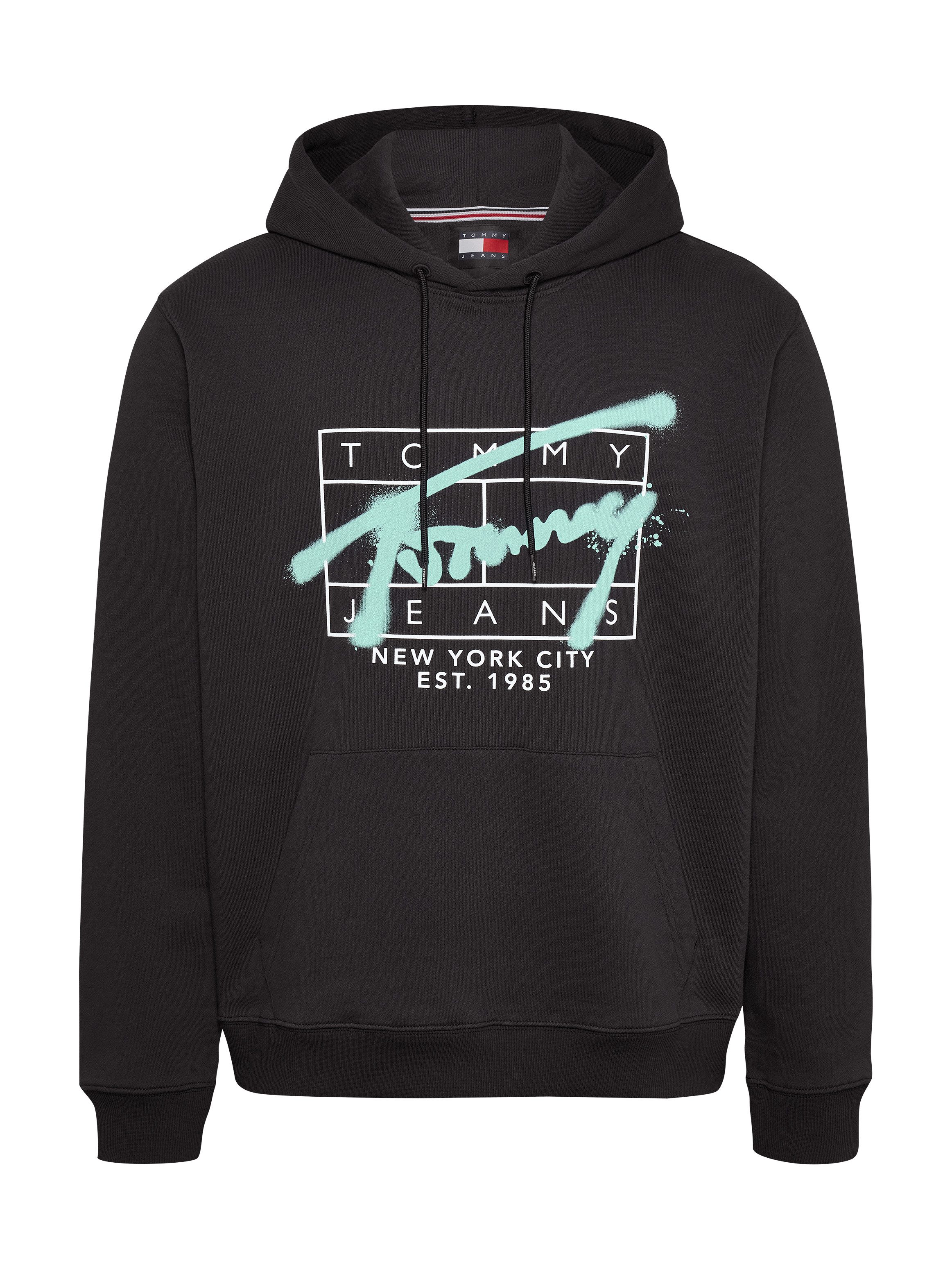 TOMMY JEANS Hoodie TJM REG SPRAY HOODIE Tommy Jeans-graffiti-handtekening-logo op de borst