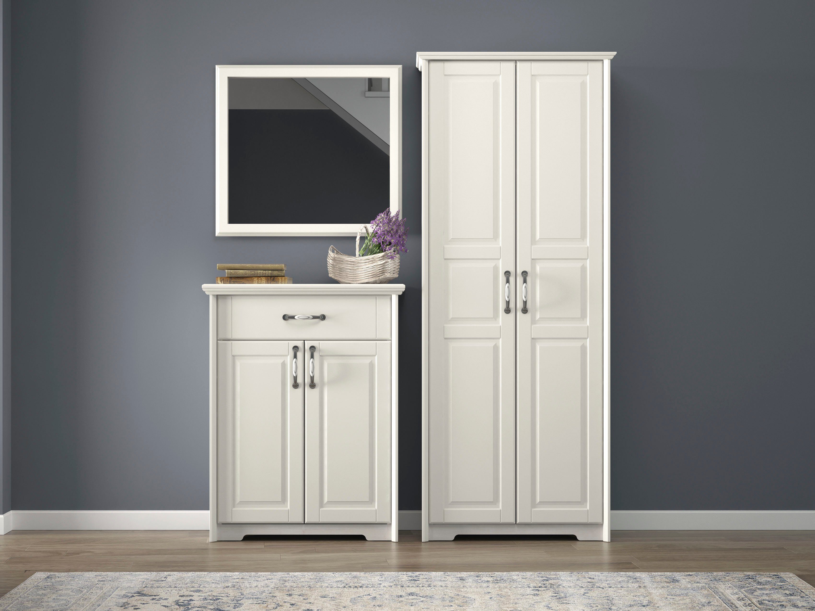 Home affaire Kledingkast Evergreen Uv gelakt, met soft-closefunctie en uittrekbare garderobestang
