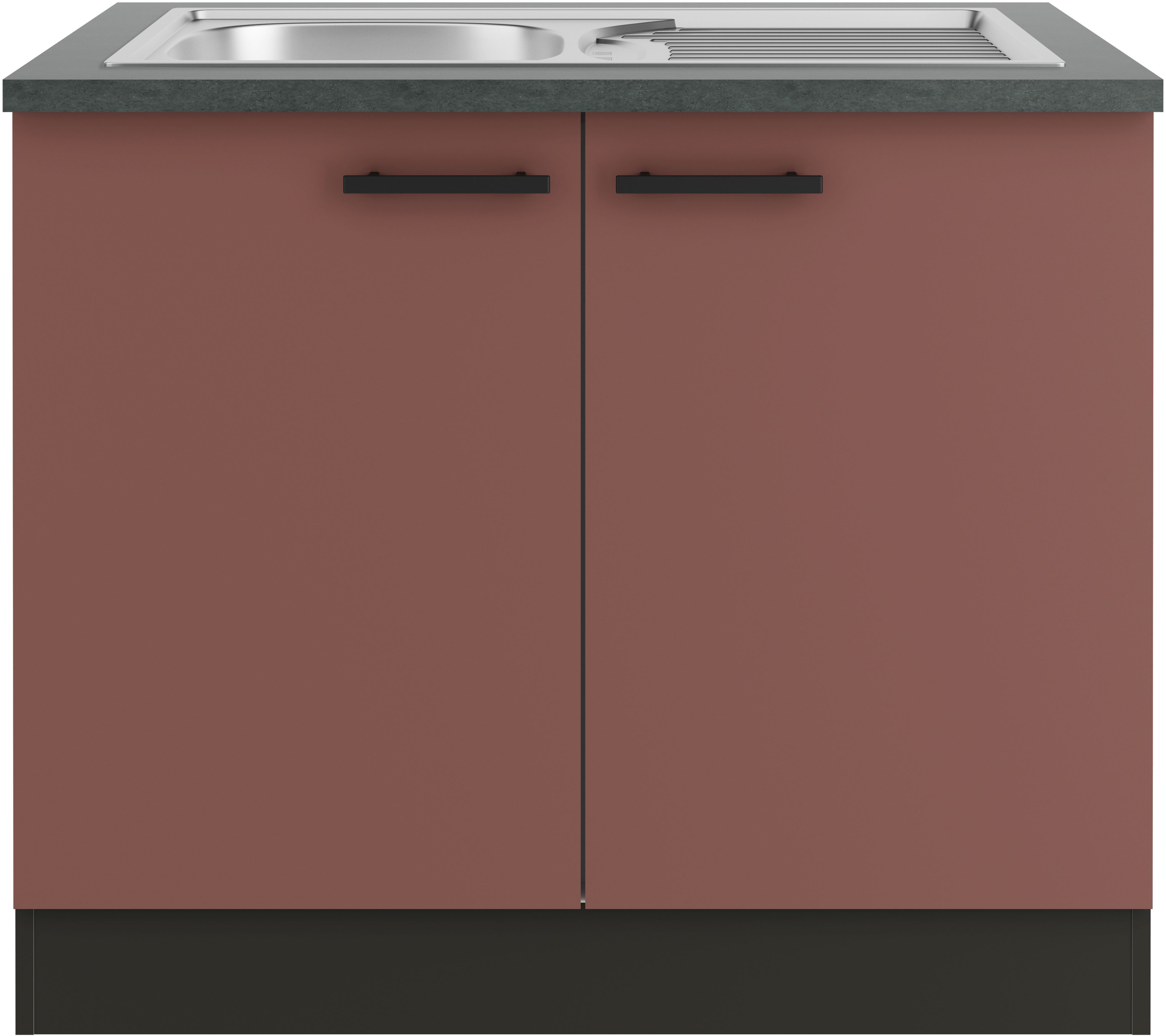 OPTIFIT Gootsteenkast Palma Breedte 100 cm, inclusief inbouwspoelbak