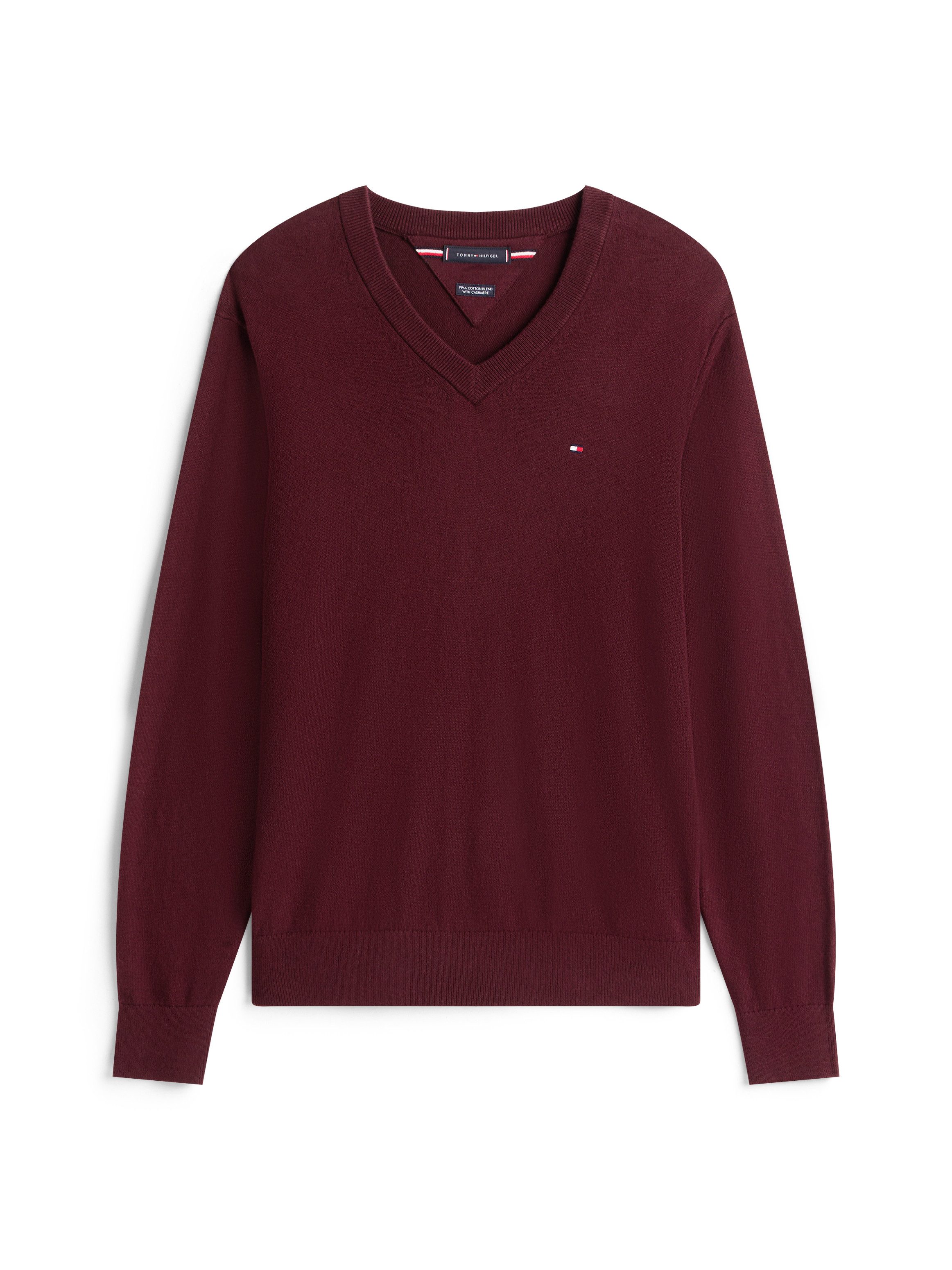 Tommy Hilfiger Trui met V-hals PIMA ORG CTN CASHMERE V NECK