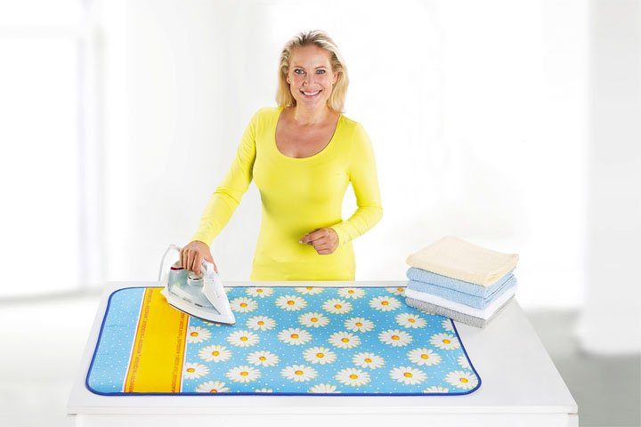 Maximex Strijkplankhoes Model Margie Strijkdeken, strijkondergrond voor de tafel, 100 x 65 cm, blitzstrijkzone