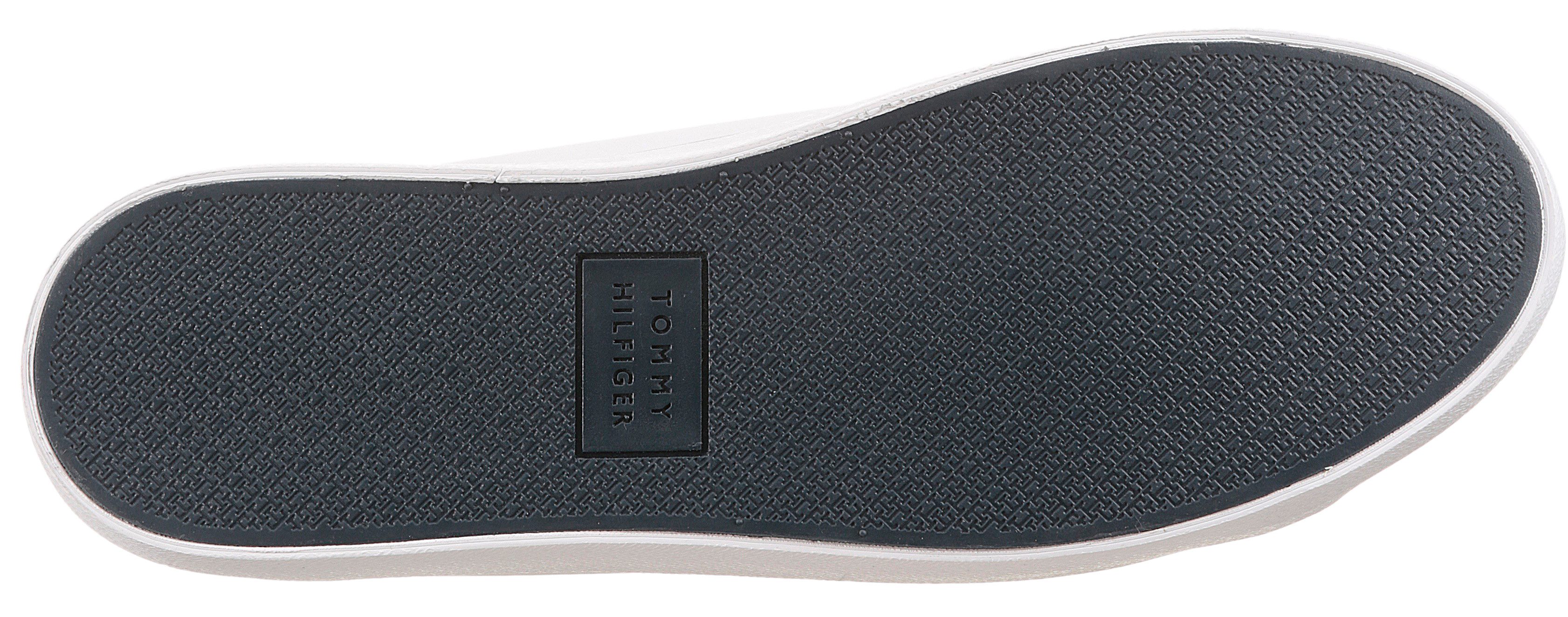 Tommy Hilfiger Sneakers TH HI VULC CORE LOW LEATHER , vrijetijdsschoen, lage schoen, veterschoen met gevoerde schacht