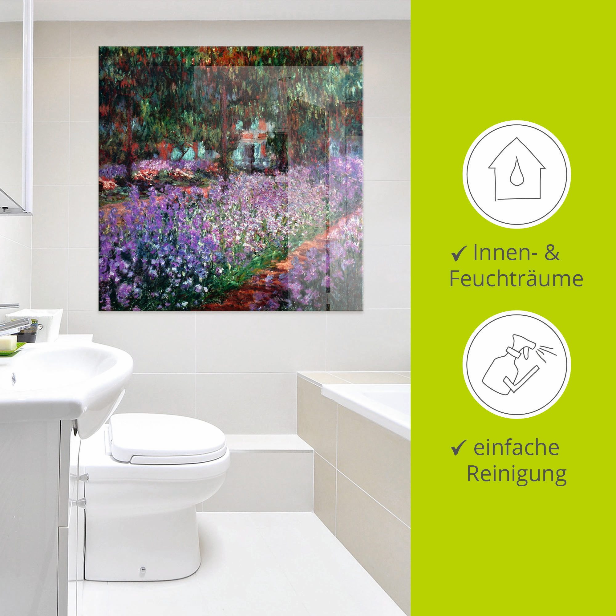 Artland Print op glas De tuin van de kunstenaar bij Giverny