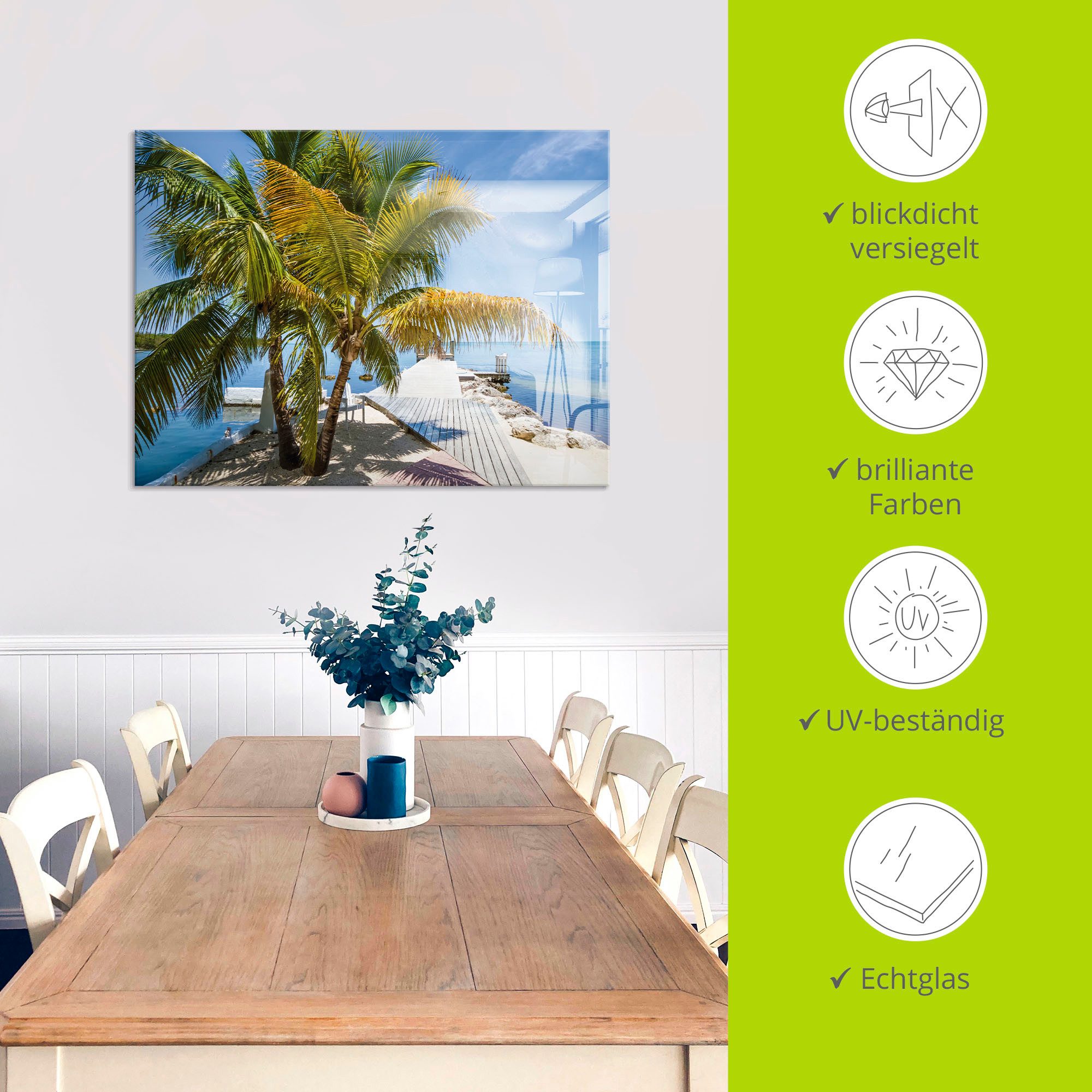 Artland Print op glas Florida Keys hemelse blik