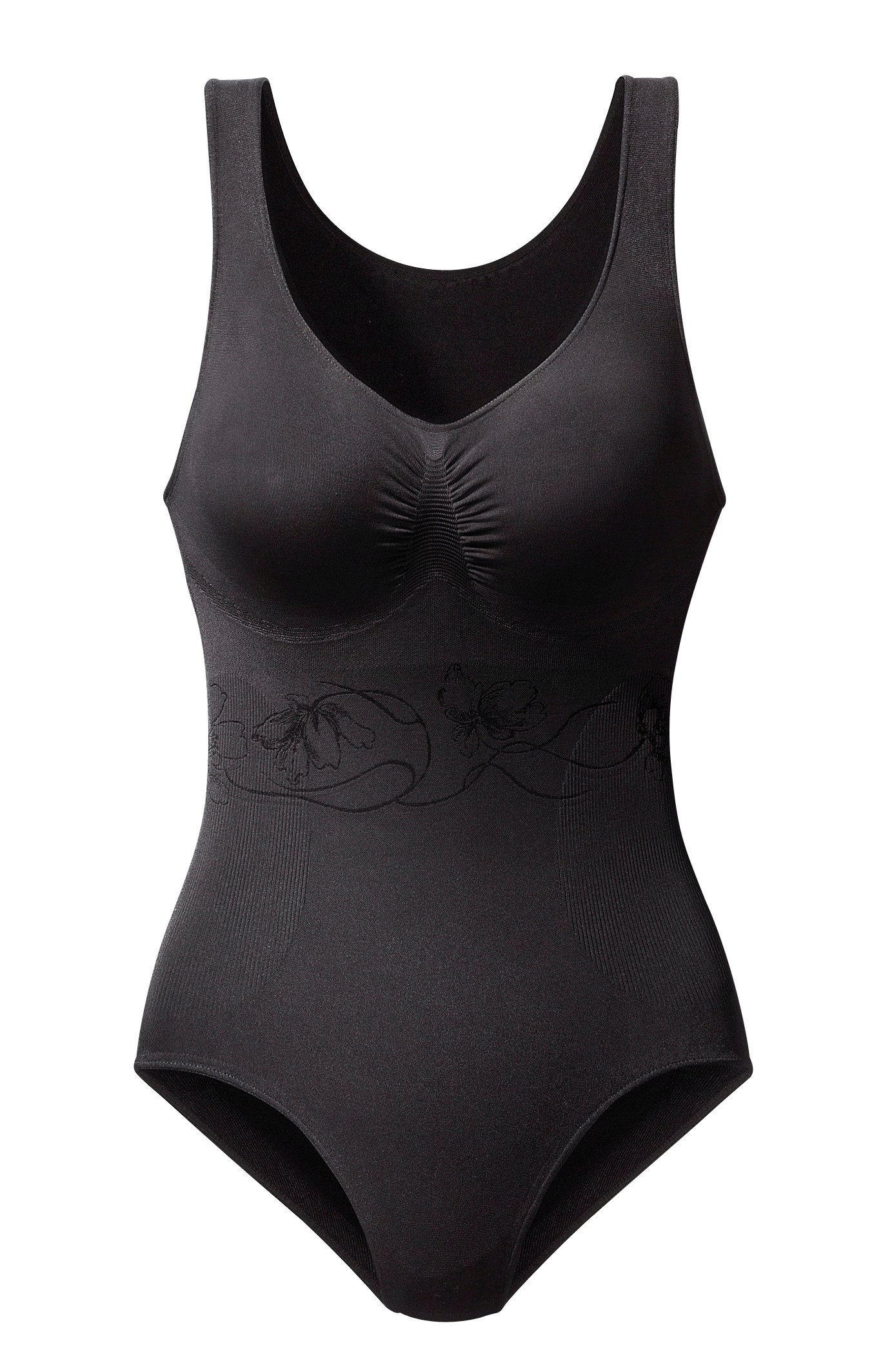 Lascana Shaping-body NAADLOOS met fijn gebreide bloemenrank, shapewear body, basic