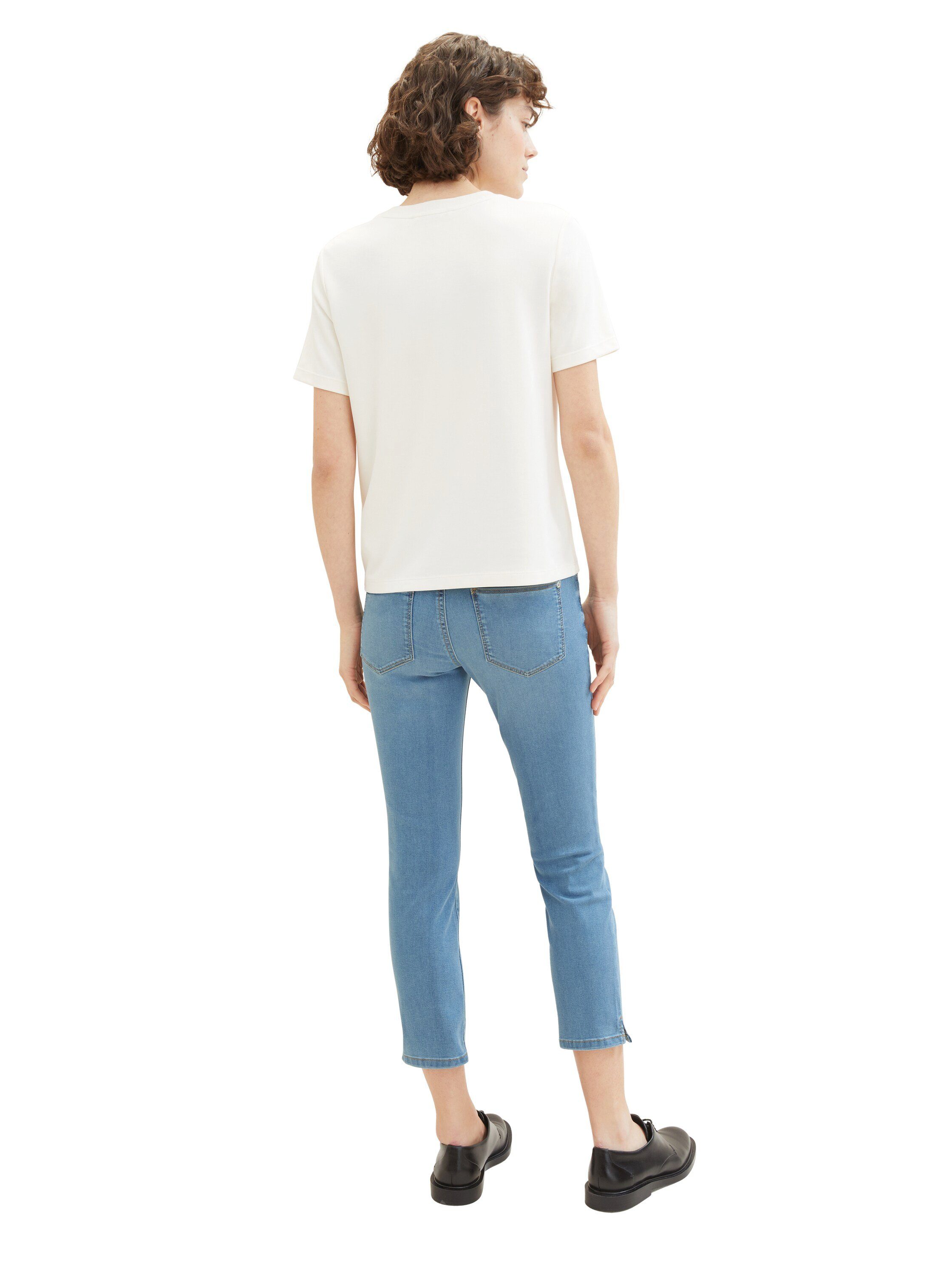 Tom Tailor Slim fit jeans ALEXA in 7 8 lengte en met bindband