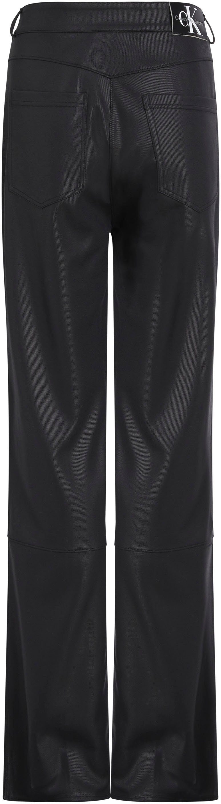 Calvin Klein Imitatieleren broek COATED MILANO HR STRAIGHT