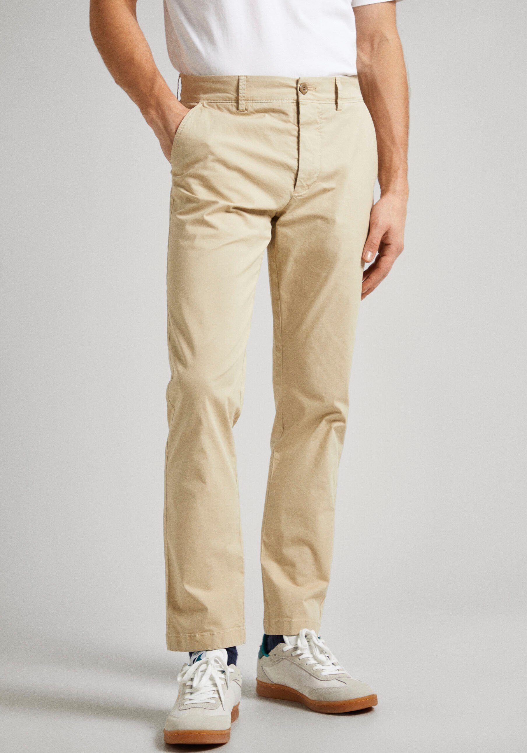 Pepe Jeans Chino Pepe broek SLIM CHINO 2 heren chino's maat 34 bruin