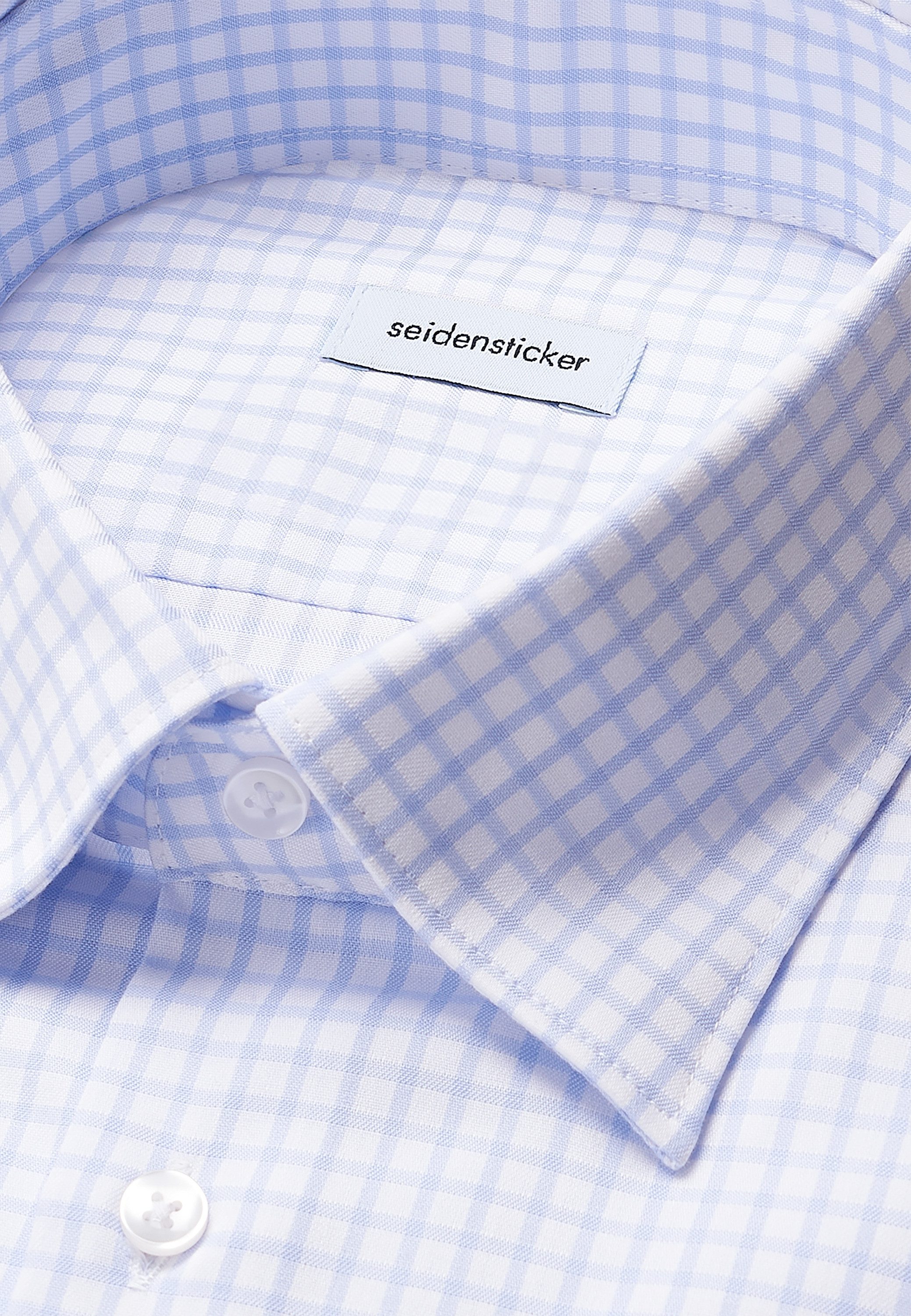 seidensticker Businessoverhemd Zwarte roos Slim 1/1 Bedekte Button-Down-kraag ruit