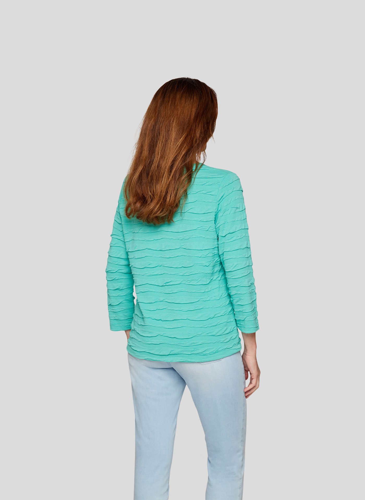 Rabe Shirt met 3/4 mouwen met golfstructuur